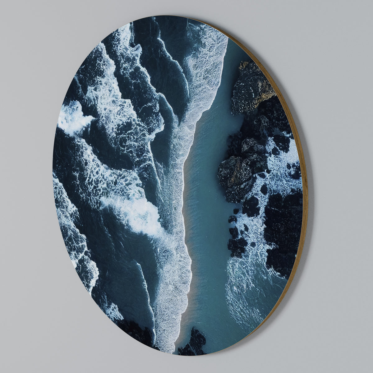 COSMIC COASTLINE Rundes Wandbild