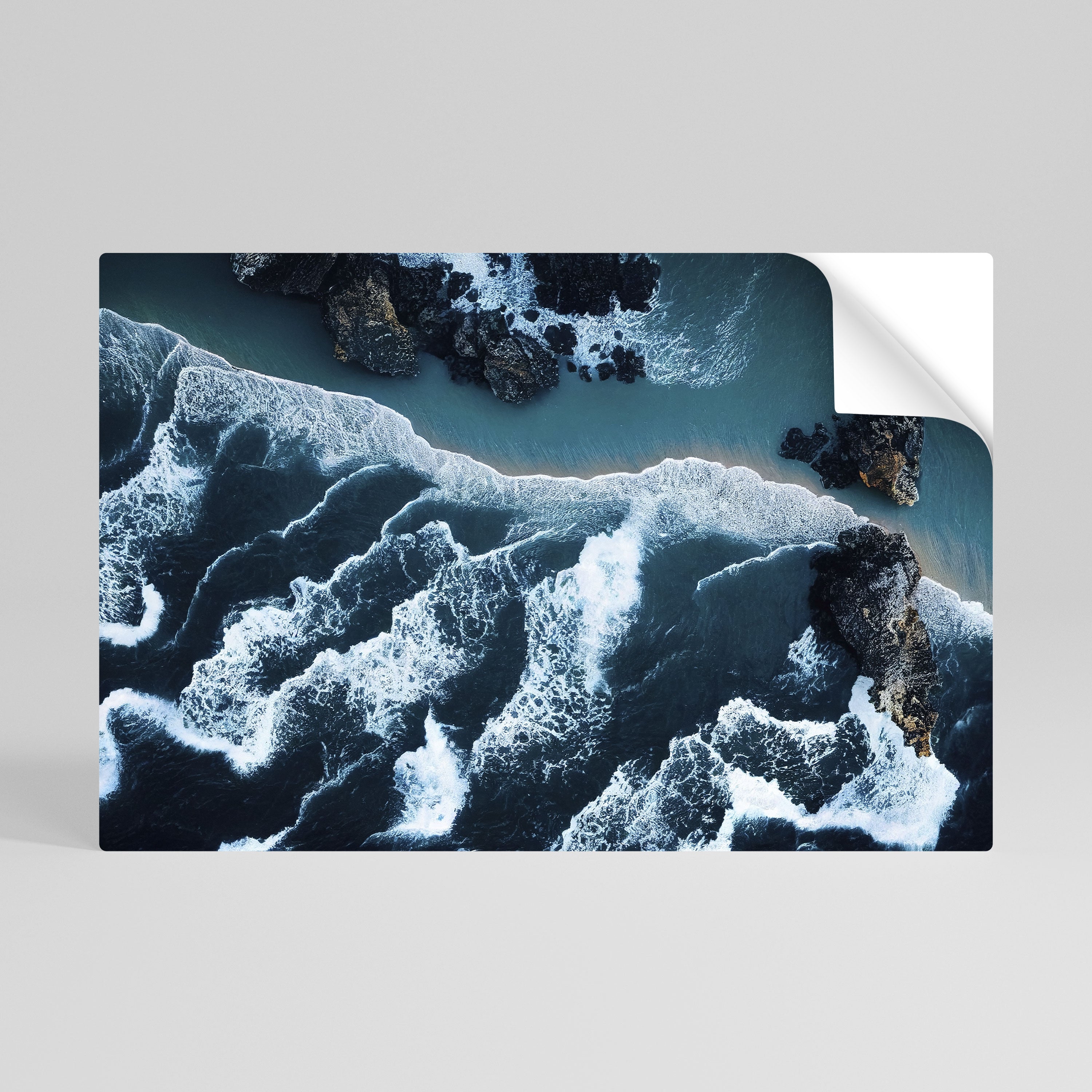 COSMIC COASTLINE Selbstklebendes Horizontal-Poster