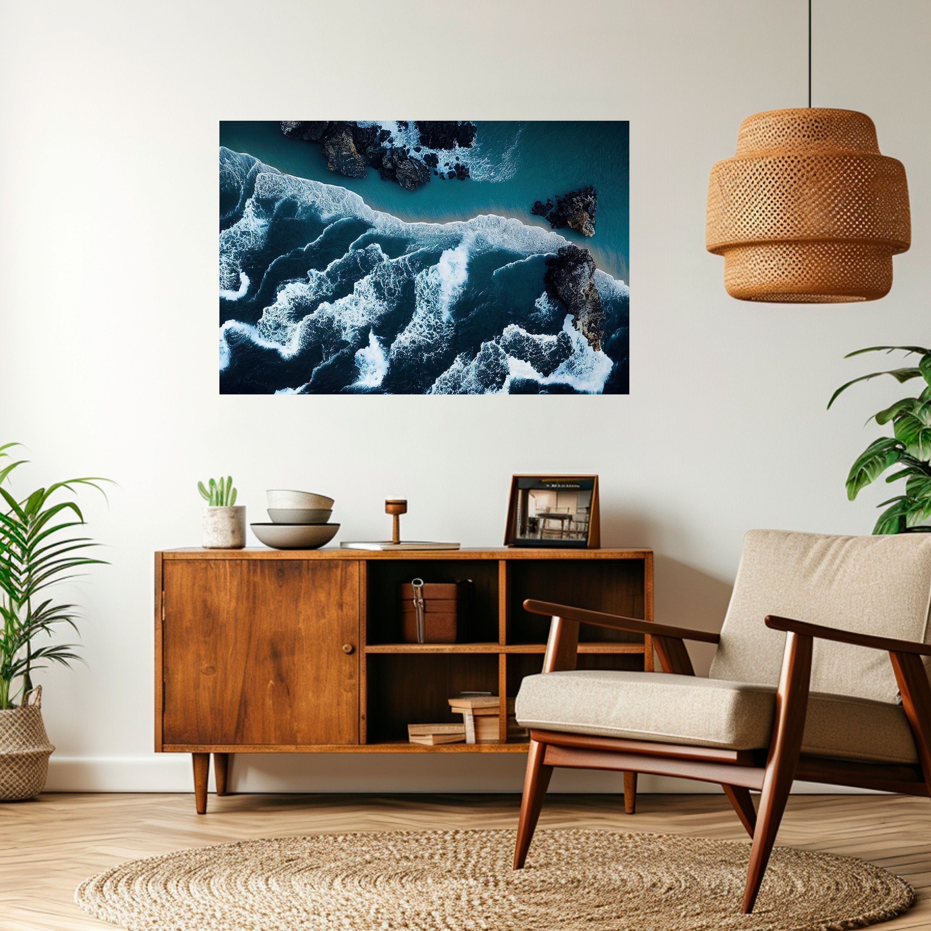 COSMIC COASTLINE Horizontales Poster zum Abziehen und Aufkleben