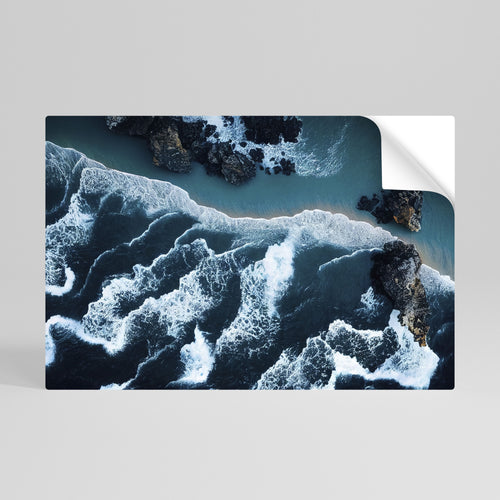 COSMIC COASTLINE Selbstklebendes Horizontal-Poster