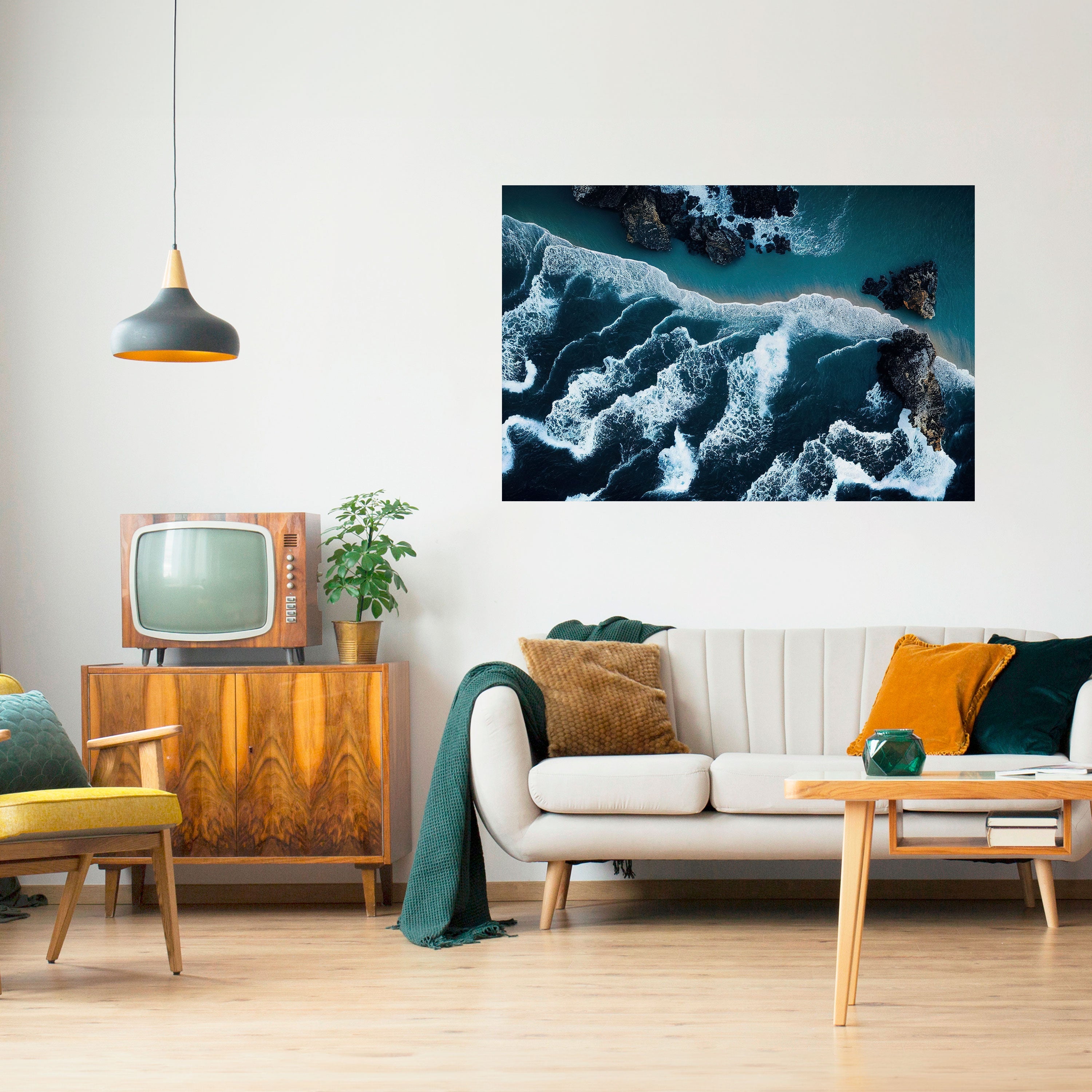 COSMIC COASTLINE Horizontales Poster zum Abziehen und Aufkleben