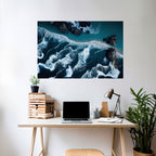 COSMIC COASTLINE Peel and Stick Horizontal Poster