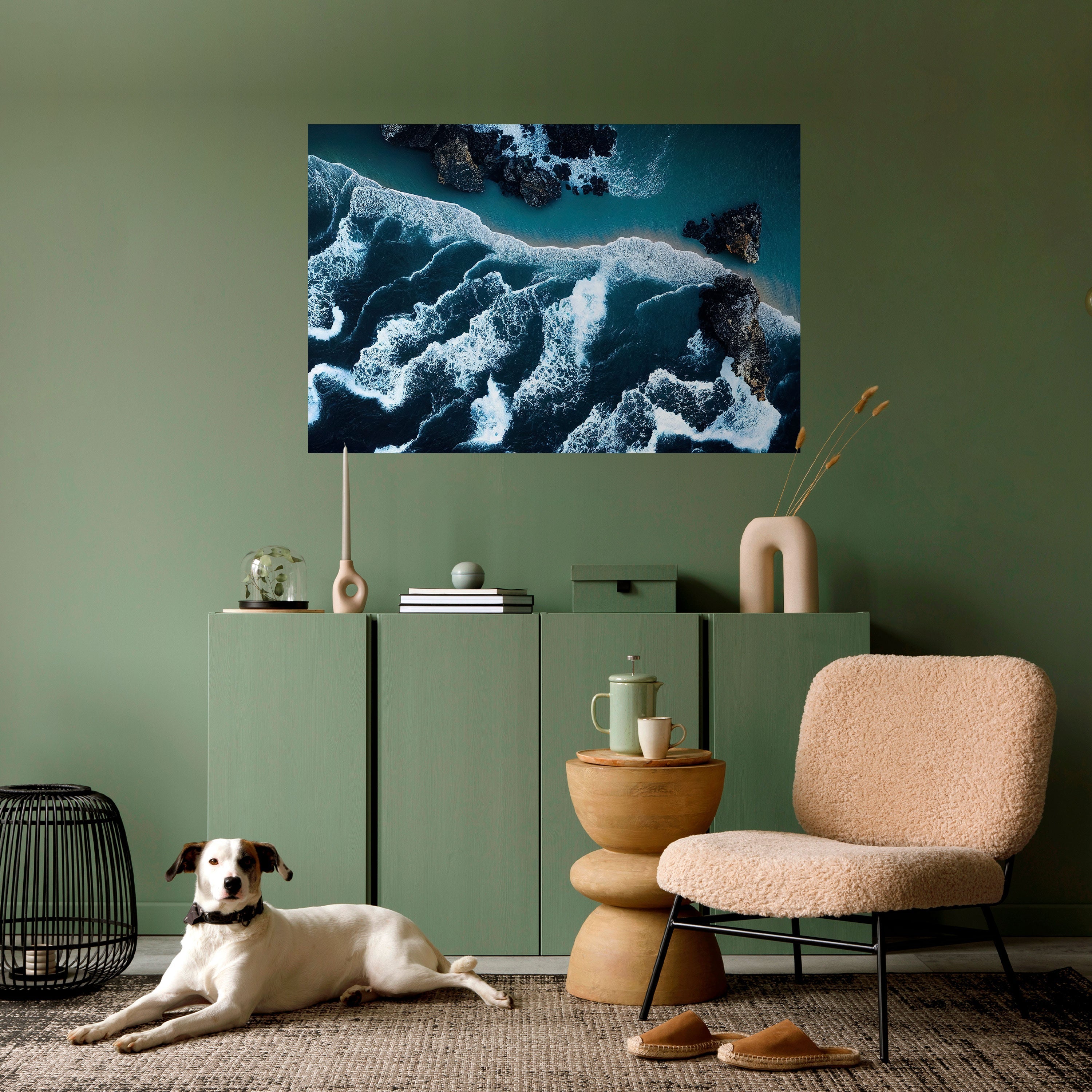 COSMIC COASTLINE Horizontales Poster zum Abziehen und Aufkleben