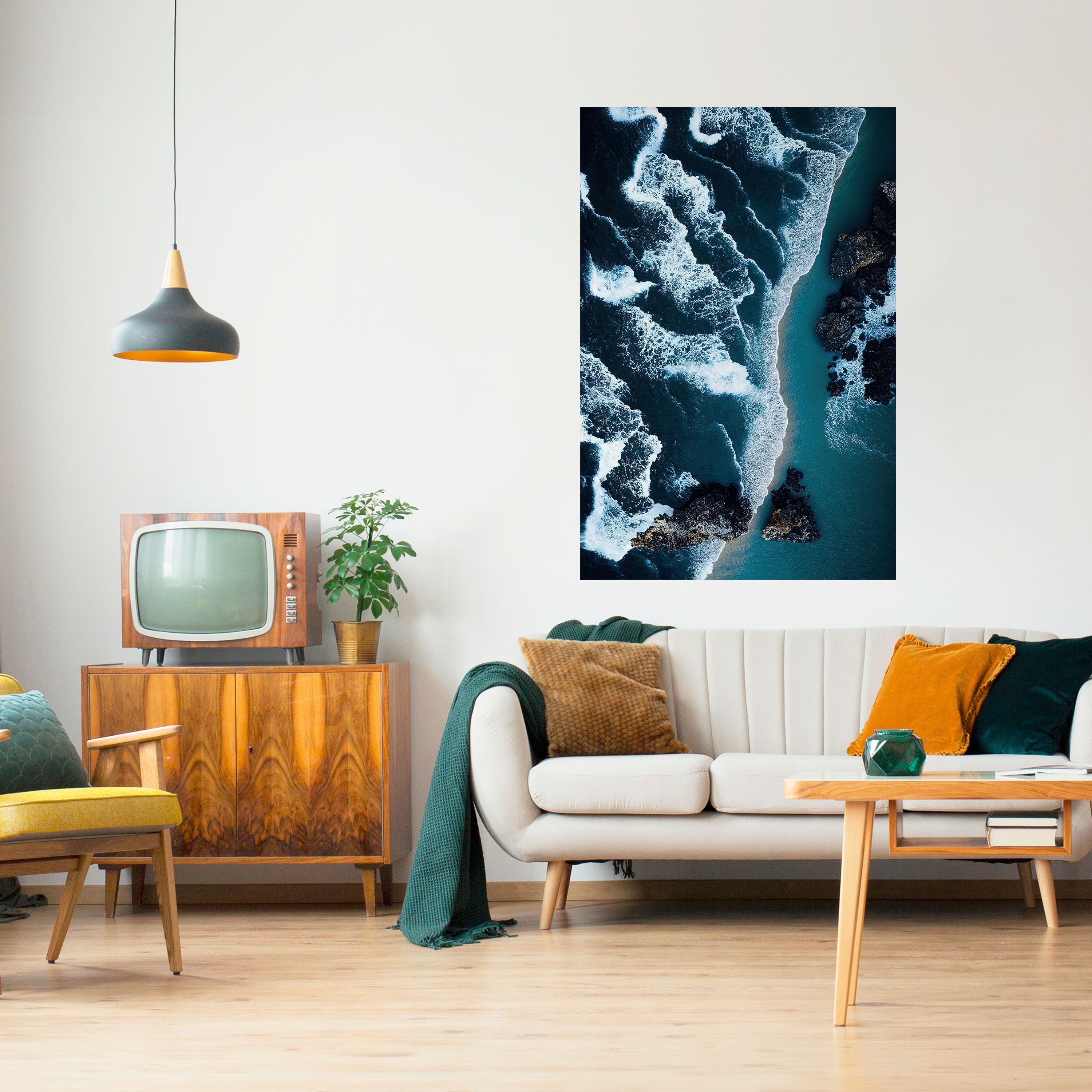 COSMIC COASTLINE Vertikales Poster zum Abziehen und Aufkleben
