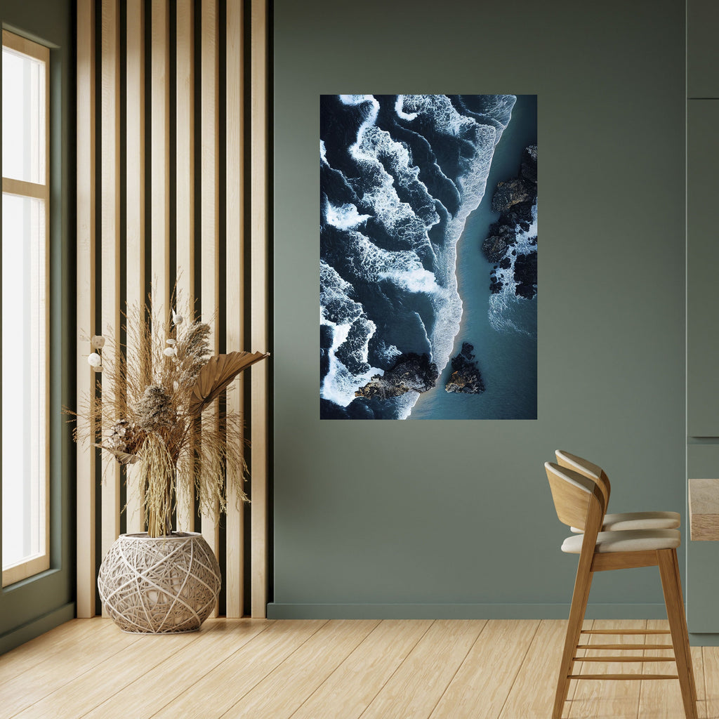 COSMIC COASTLINE Vertikales Poster zum Abziehen und Aufkleben