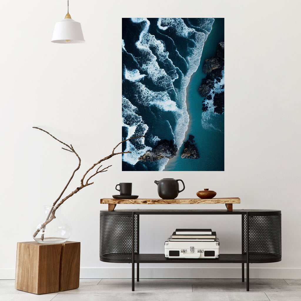 COSMIC COASTLINE Vertikales Poster zum Abziehen und Aufkleben