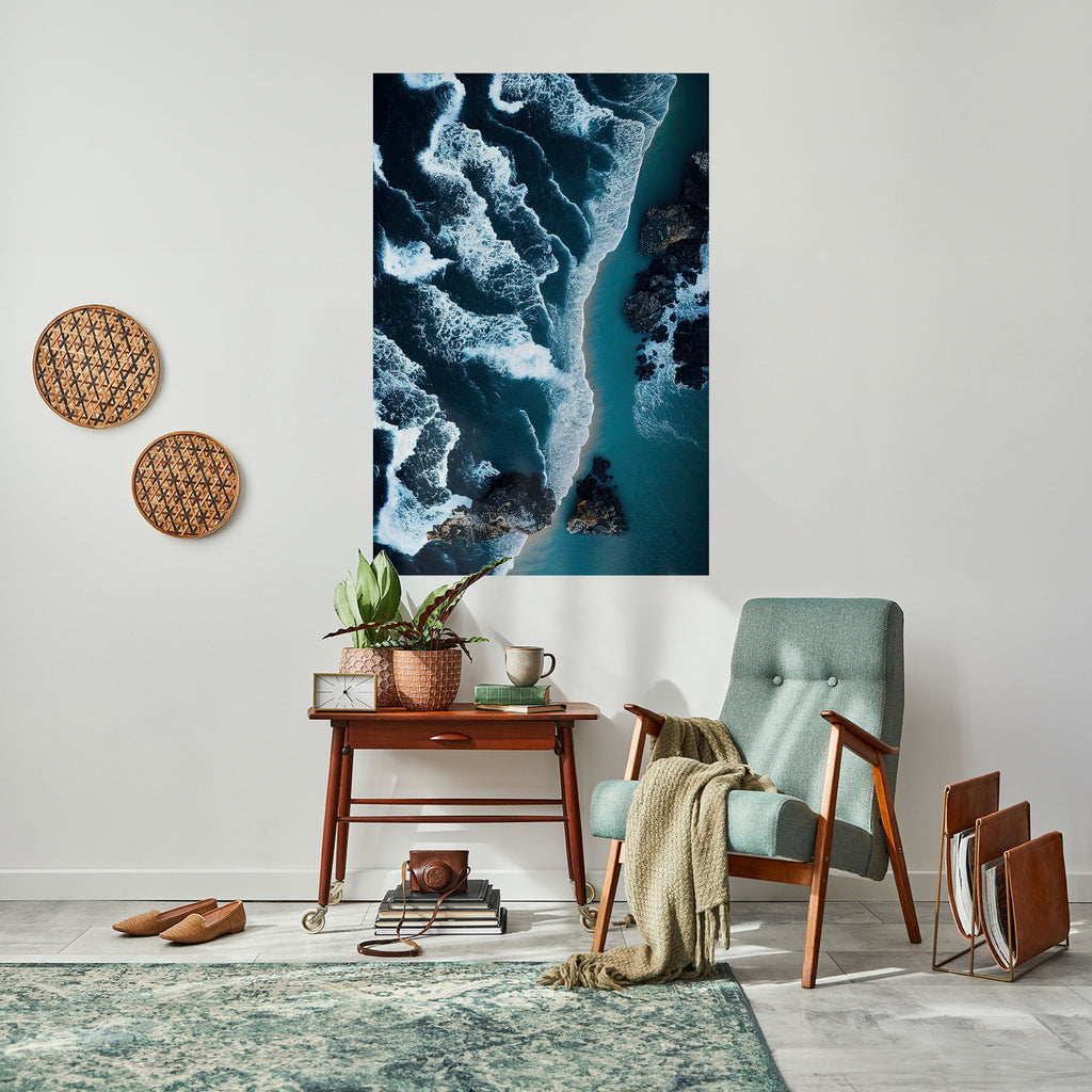 COSMIC COASTLINE Vertikales Poster zum Abziehen und Aufkleben