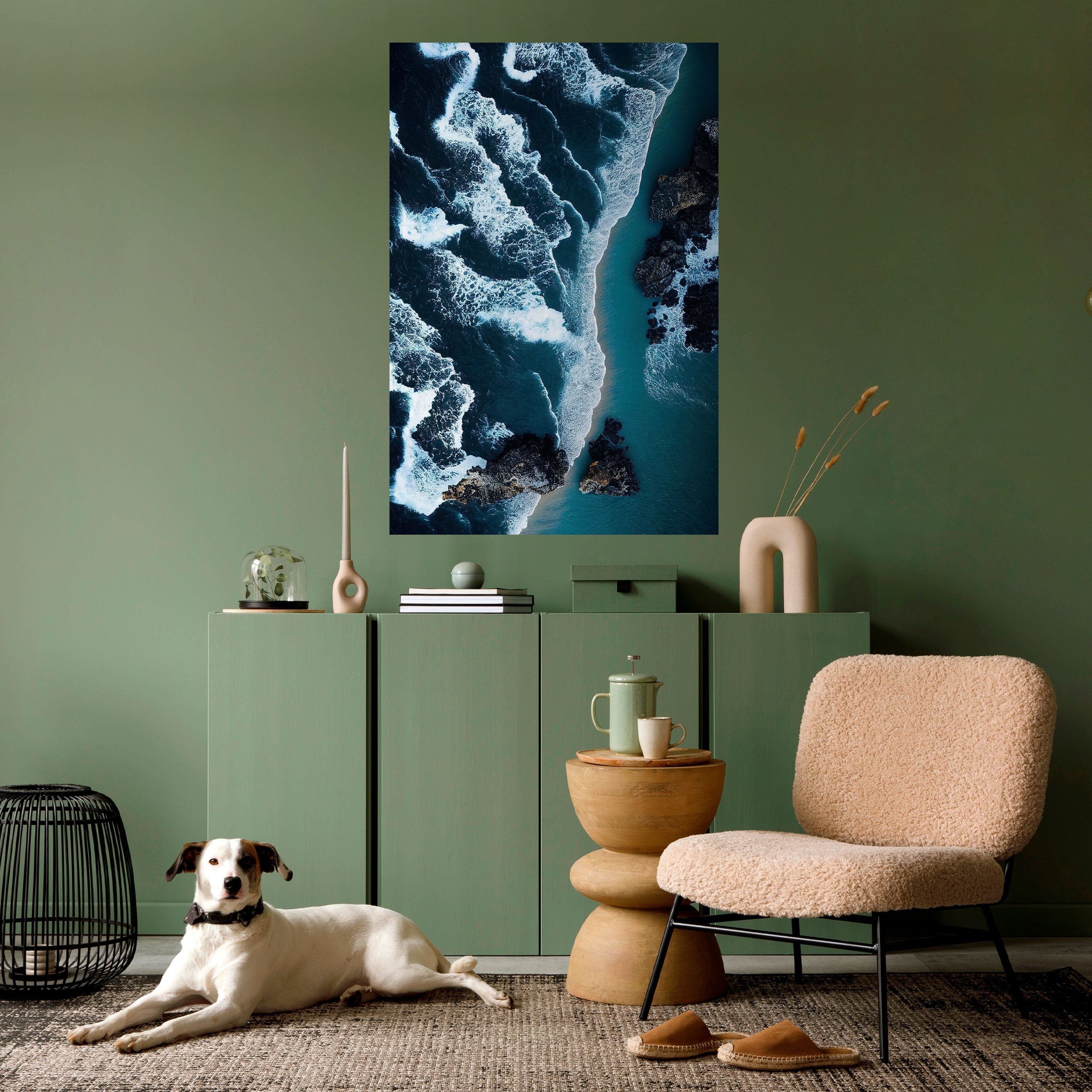 COSMIC COASTLINE Vertikales Poster zum Abziehen und Aufkleben