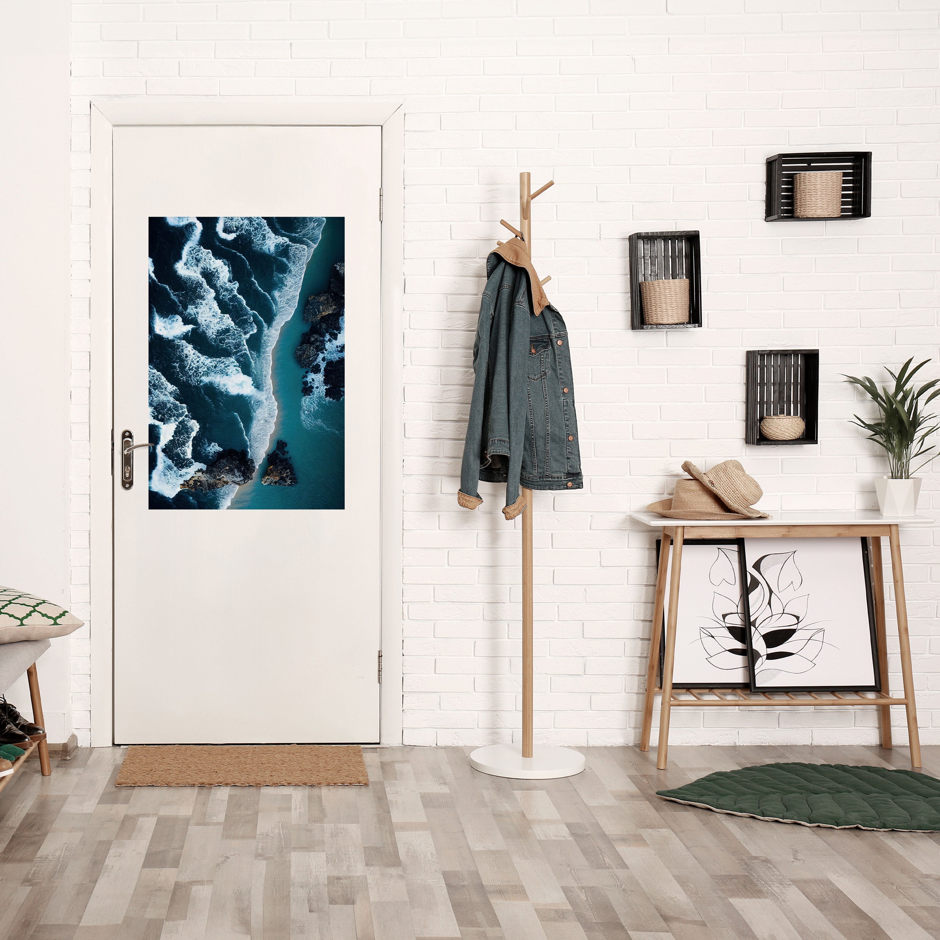 COSMIC COASTLINE Vertikales Poster zum Abziehen und Aufkleben