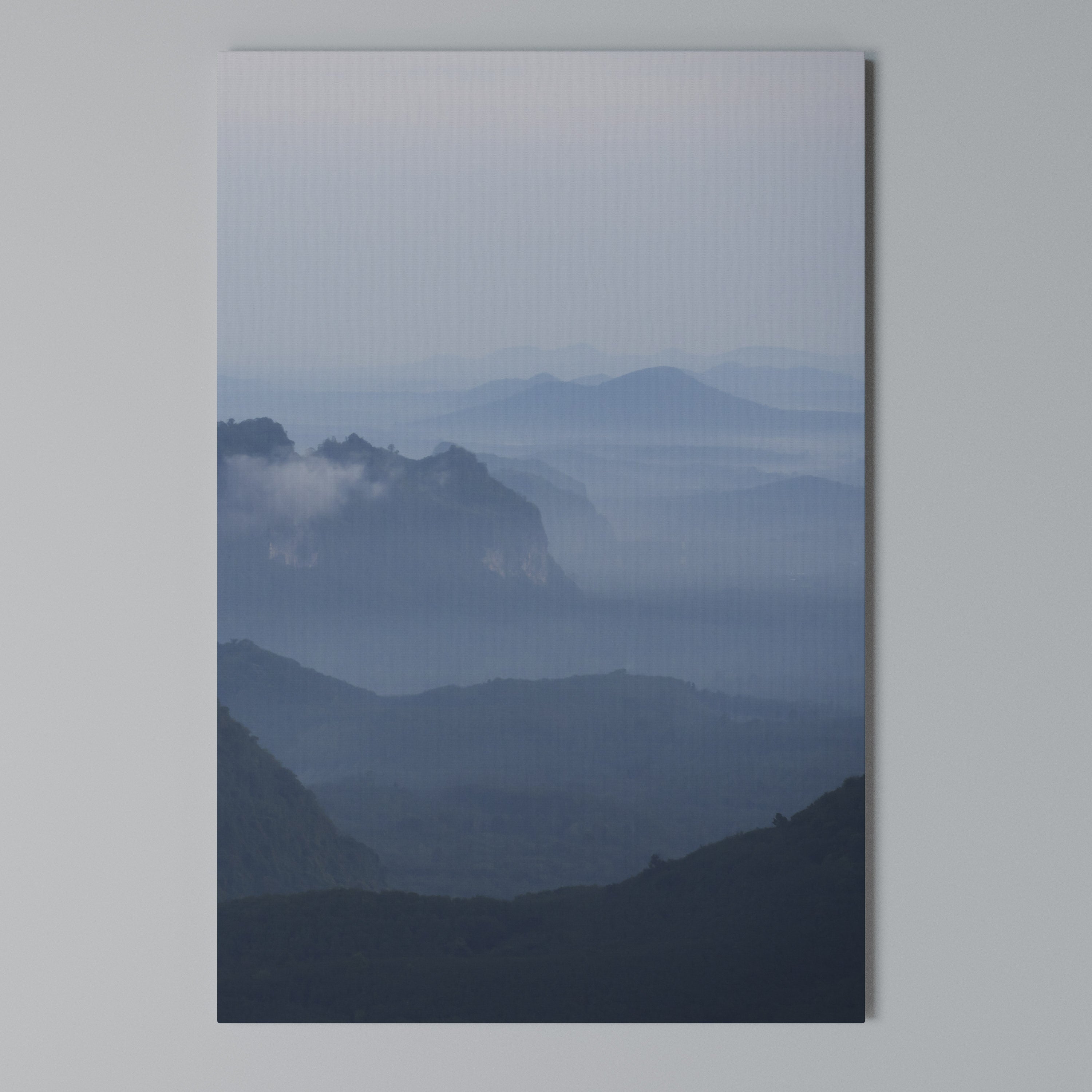 MISTY MOUNTAIN WHISPER Vertical Canvas Print