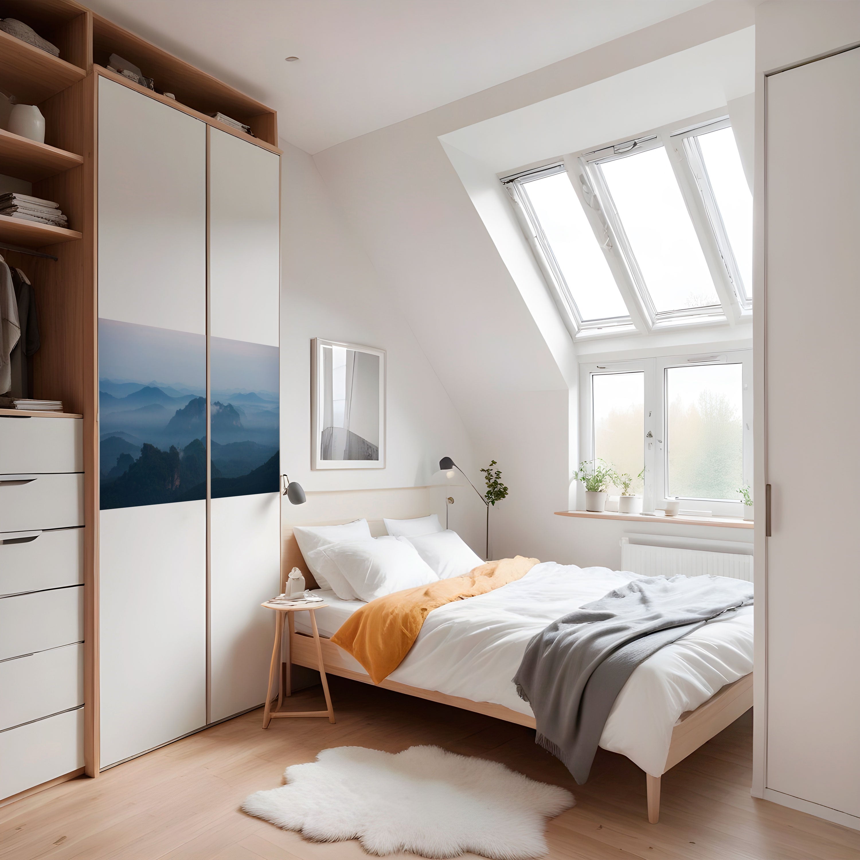 MISTY MOUNTAIN WHISPER Horizontales Poster zum Abziehen und Aufkleben