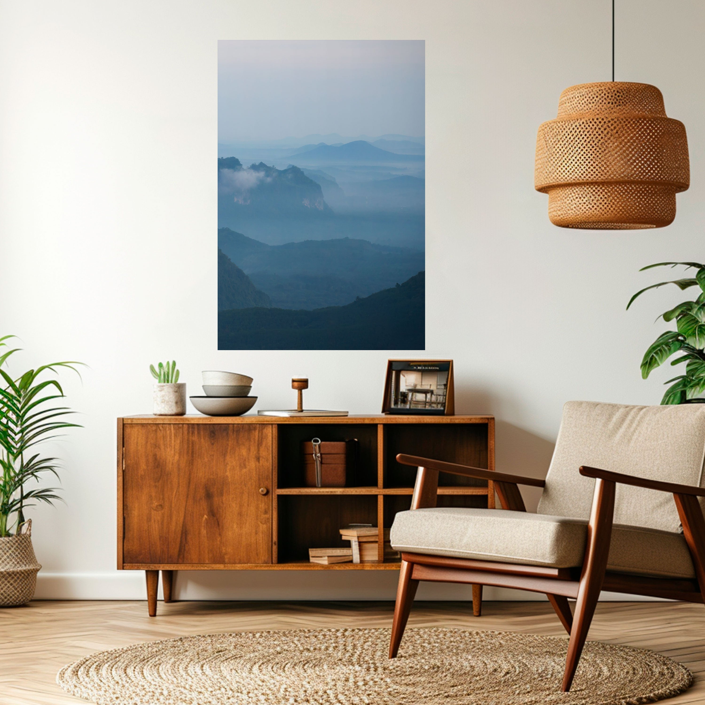 MISTY MOUNTAIN WHISPER Vertikales Poster zum Abziehen und Aufkleben