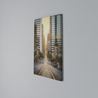 SUNSET CITYSCAPE SYMPHONY Vertical Canvas Print