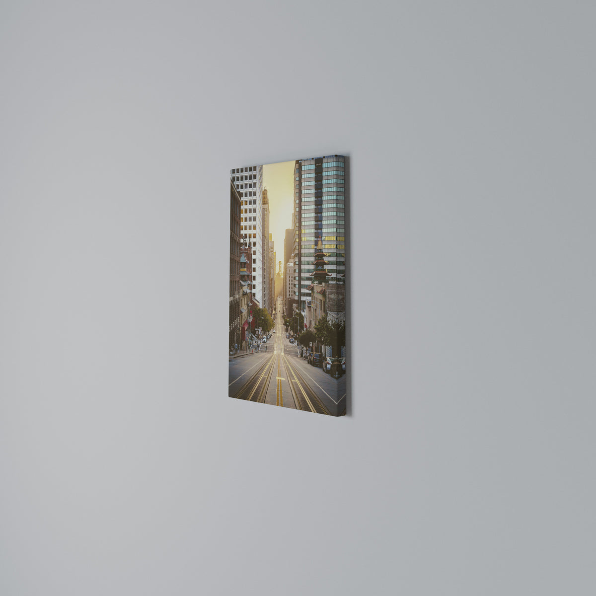 SUNSET CITYSCAPE SYMPHONY Vertical Canvas Print