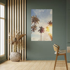 WHISPERING PALM LEAVES Selbstklebendes Poster - Hochformat