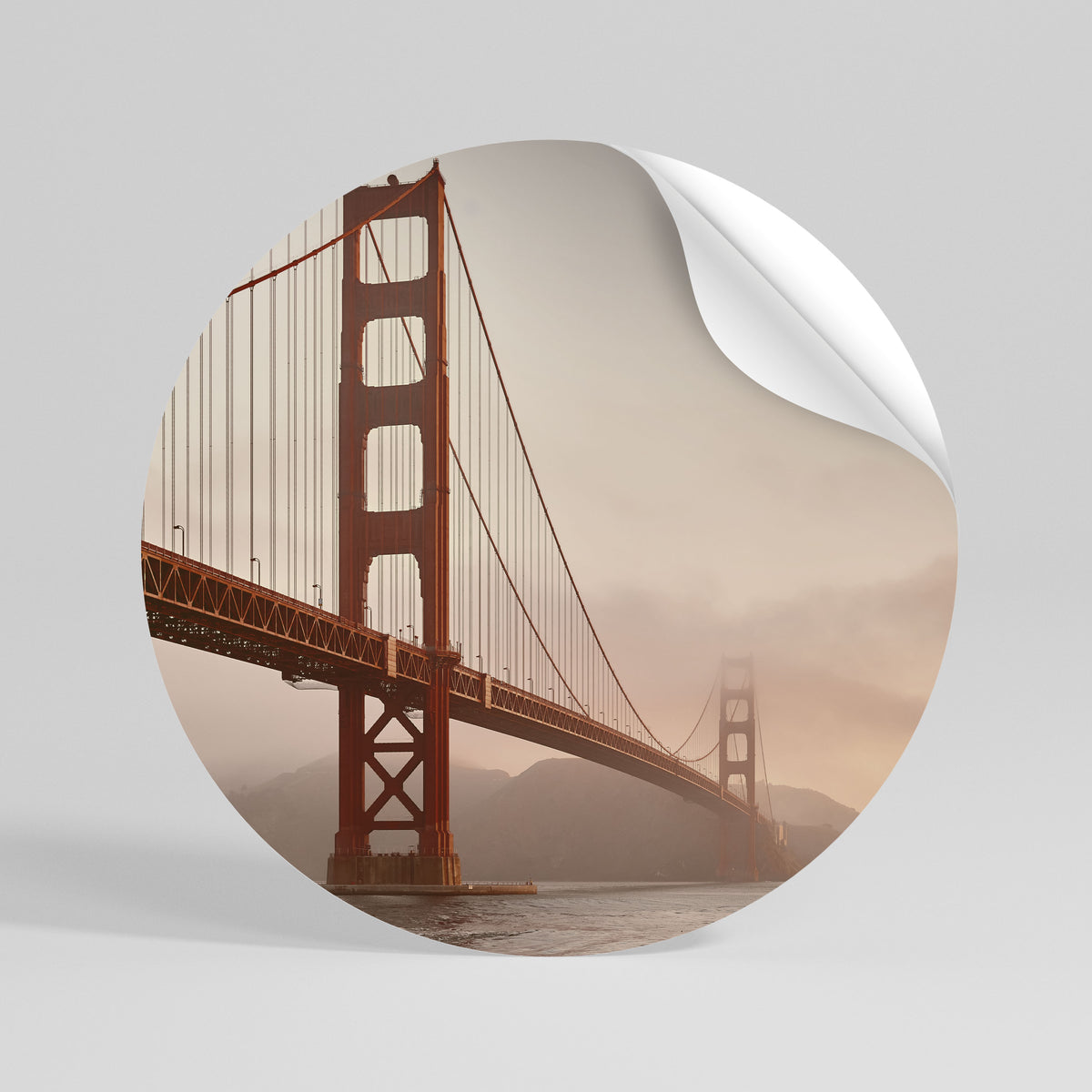 BRIDGE OF DREAMS Runder Wandsticker zum Abziehen und Aufkleben