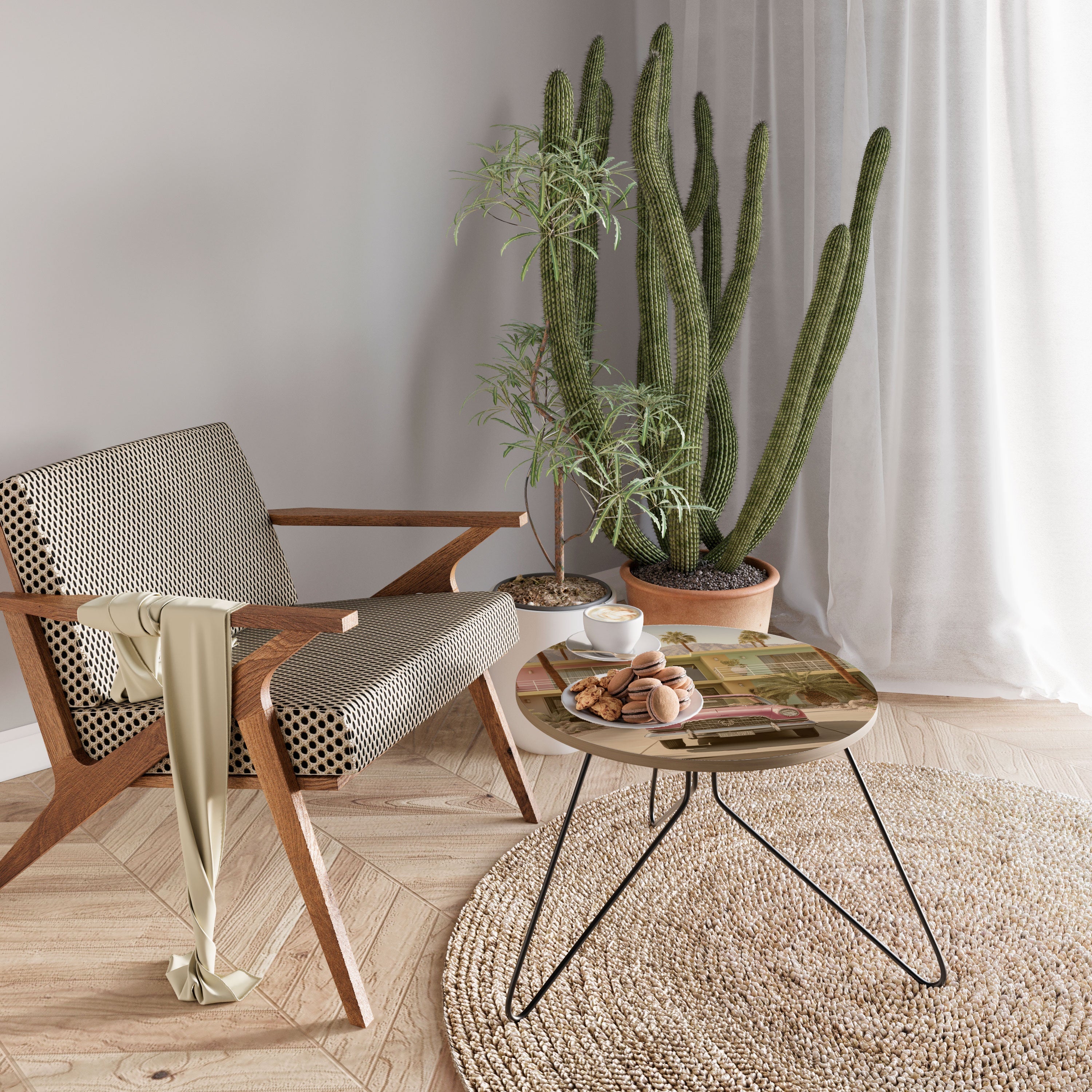 Couchtisch 60 im kalifornischen Stil