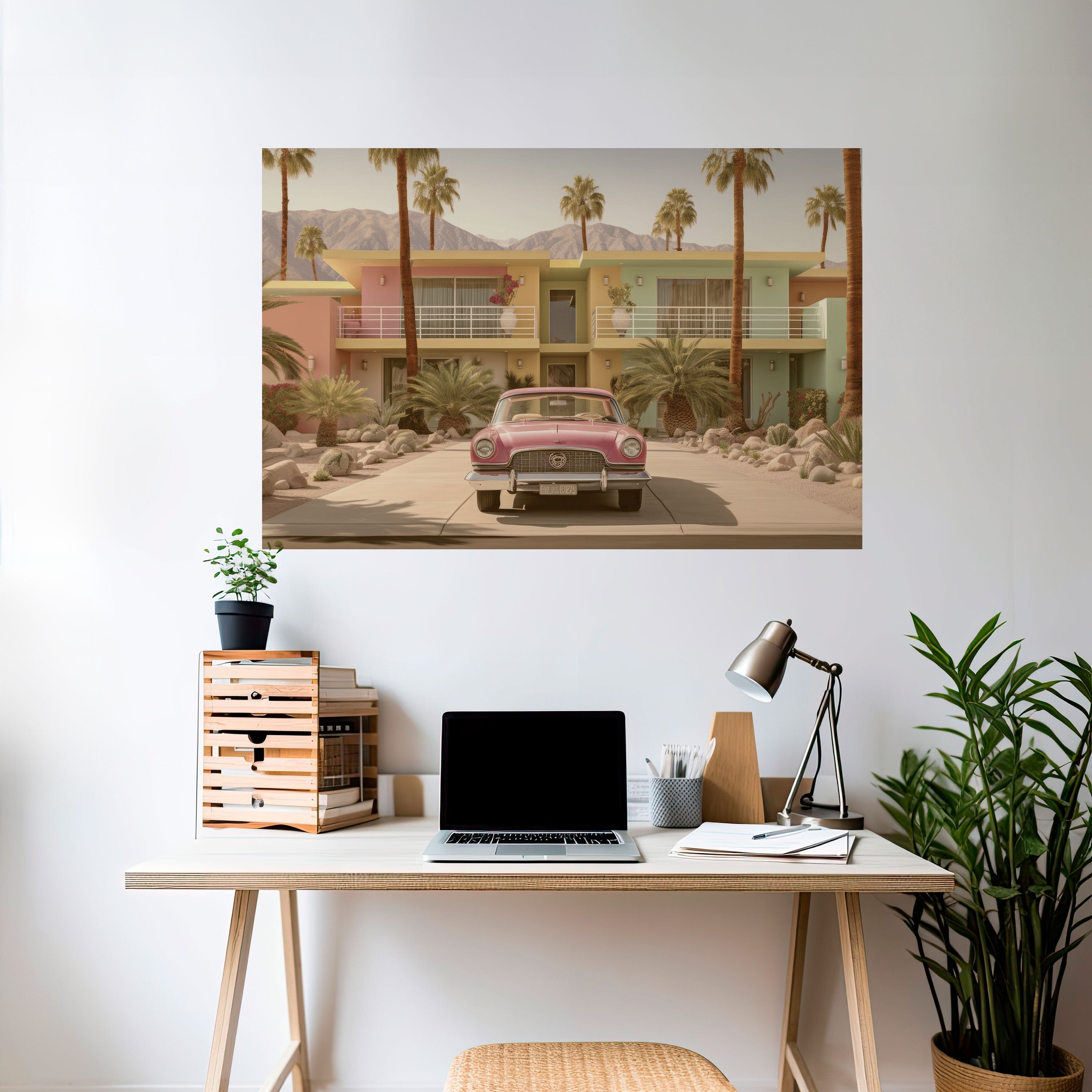 Horizontales Poster im kalifornischen Stil zum Abziehen und Aufkleben