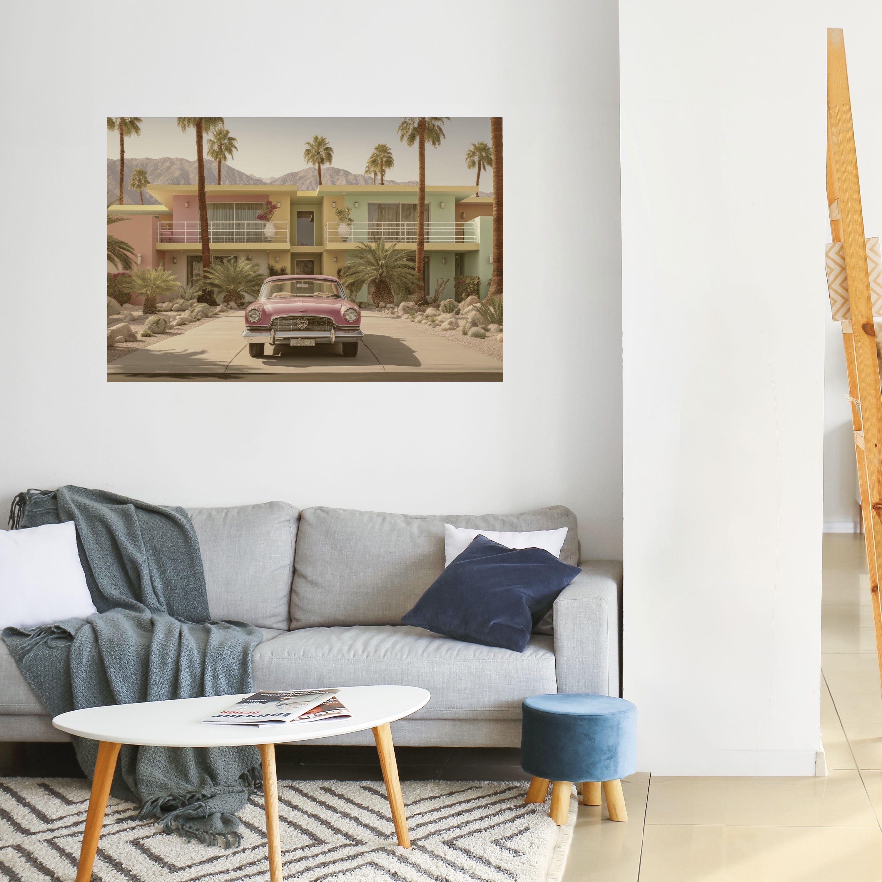 Horizontales Poster im kalifornischen Stil zum Abziehen und Aufkleben