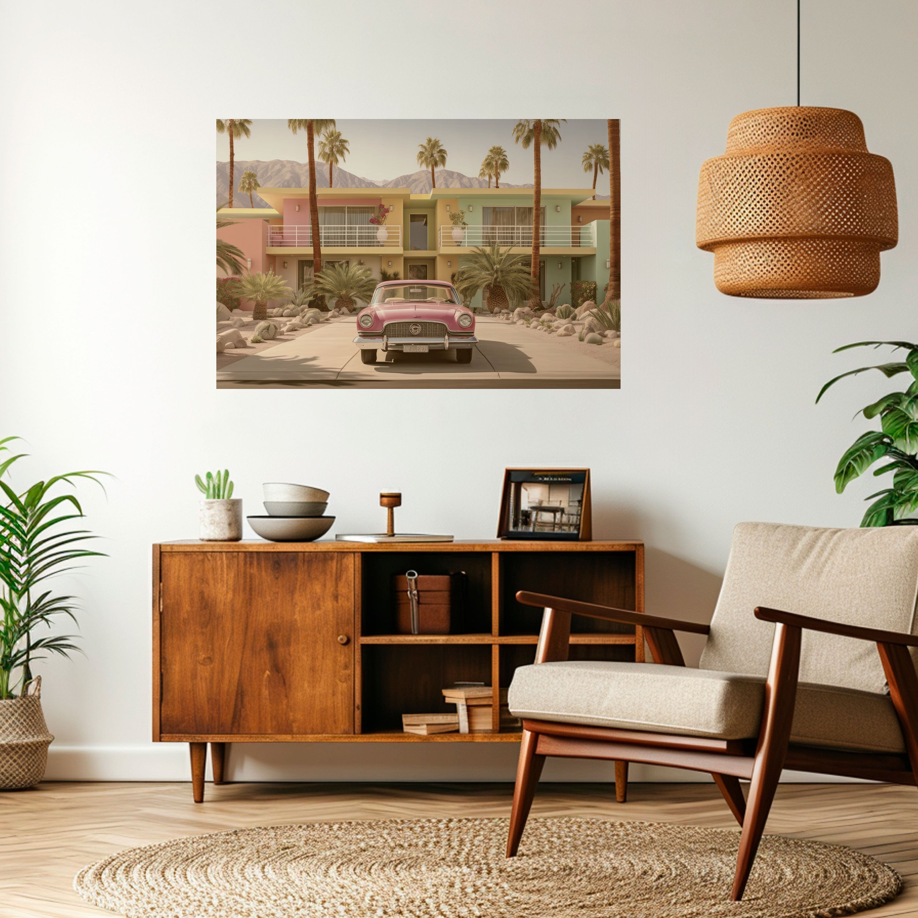 Horizontales Poster im kalifornischen Stil zum Abziehen und Aufkleben