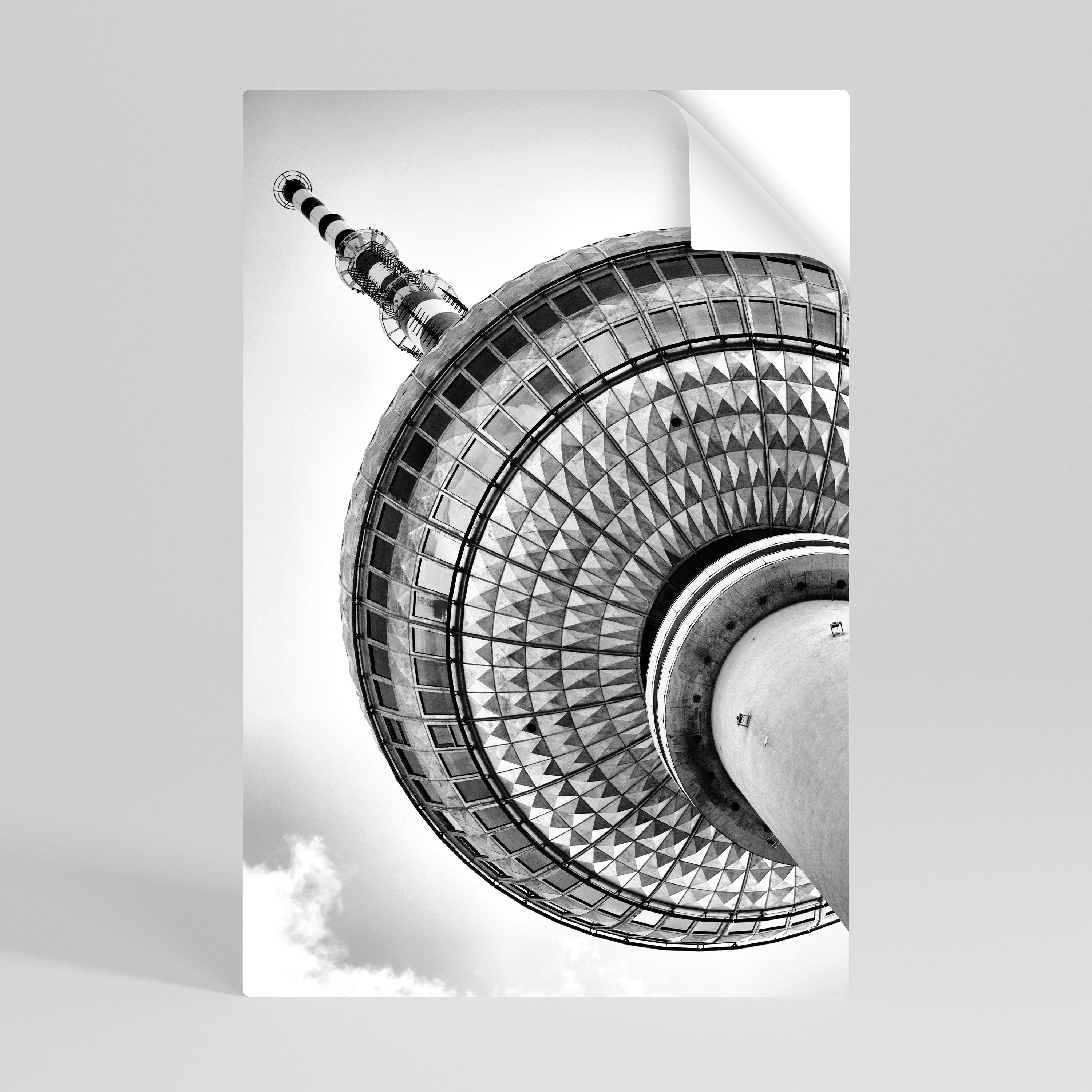 Vertikales Poster „BERLINER FERNSEHTURM“ zum Abziehen und Aufkleben
