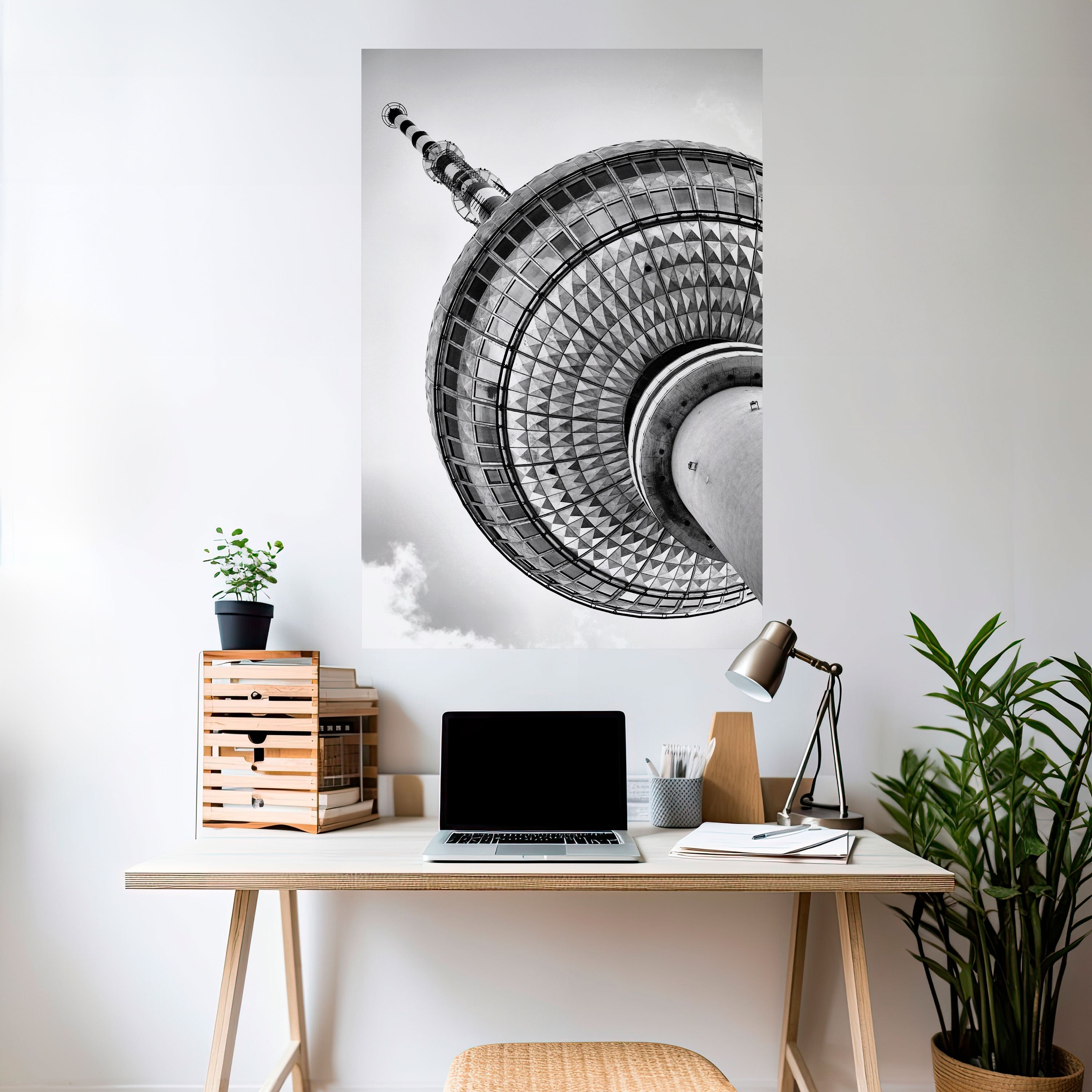 Vertikales Poster „BERLINER FERNSEHTURM“ zum Abziehen und Aufkleben