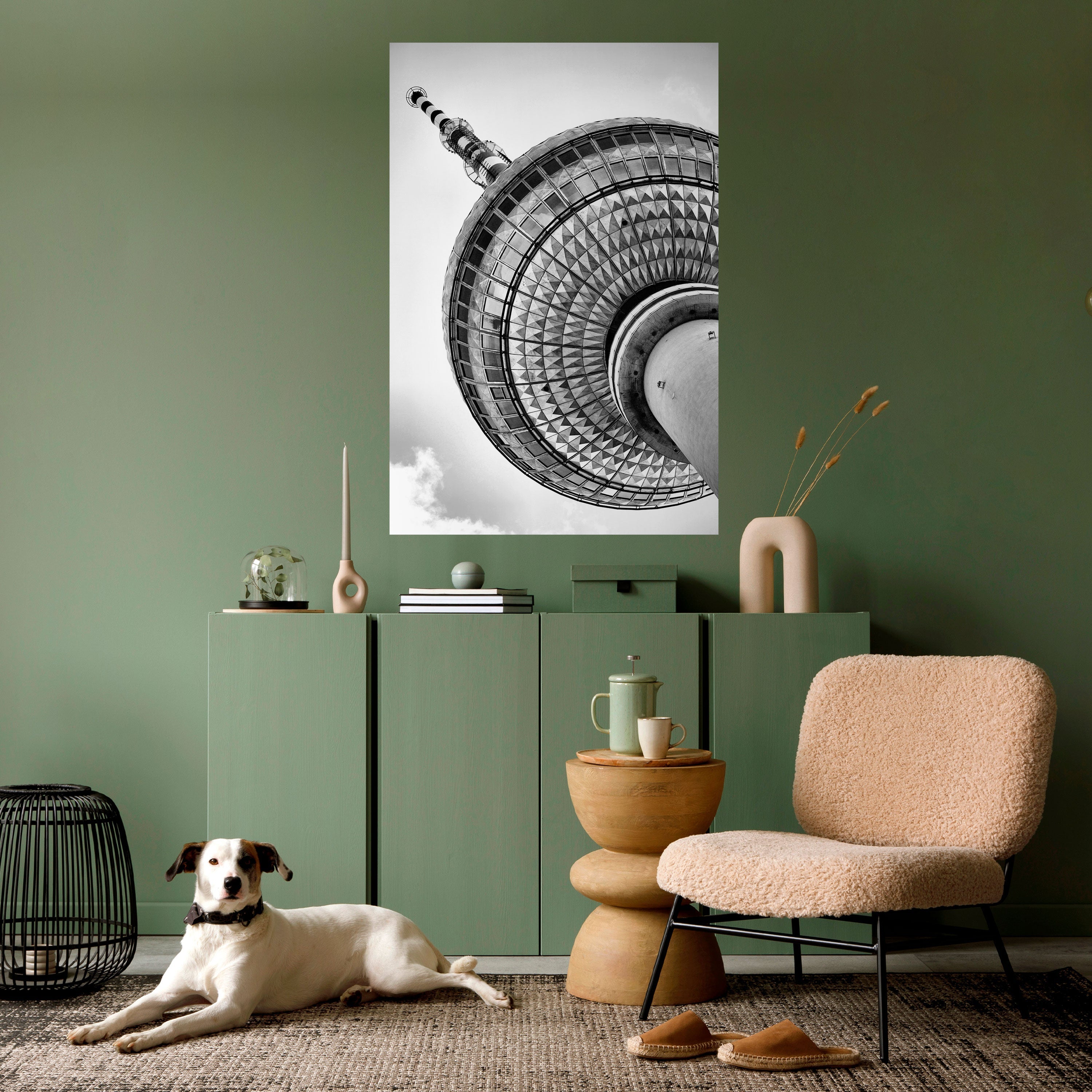 Vertikales Poster „BERLINER FERNSEHTURM“ zum Abziehen und Aufkleben