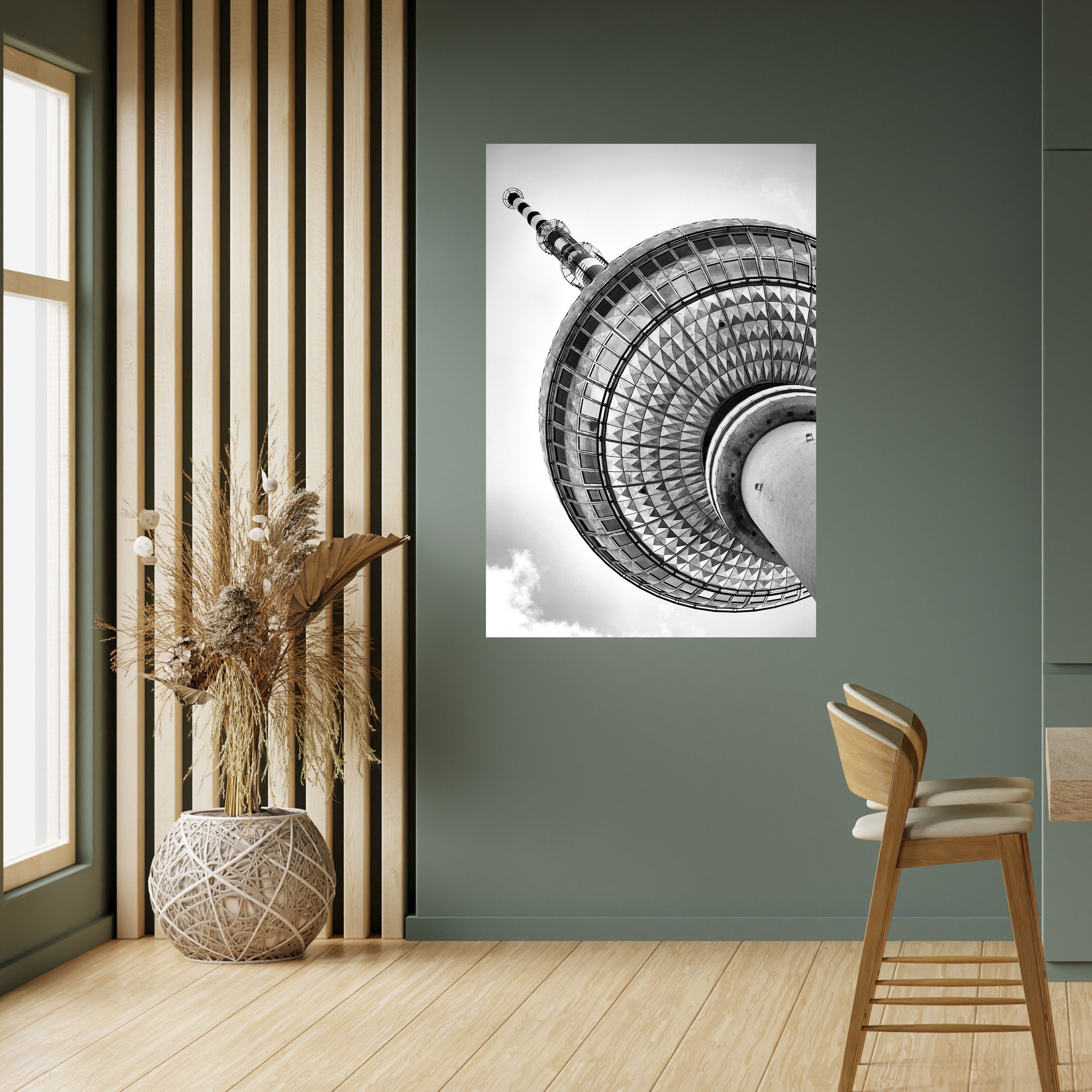 Vertikales Poster „BERLINER FERNSEHTURM“ zum Abziehen und Aufkleben