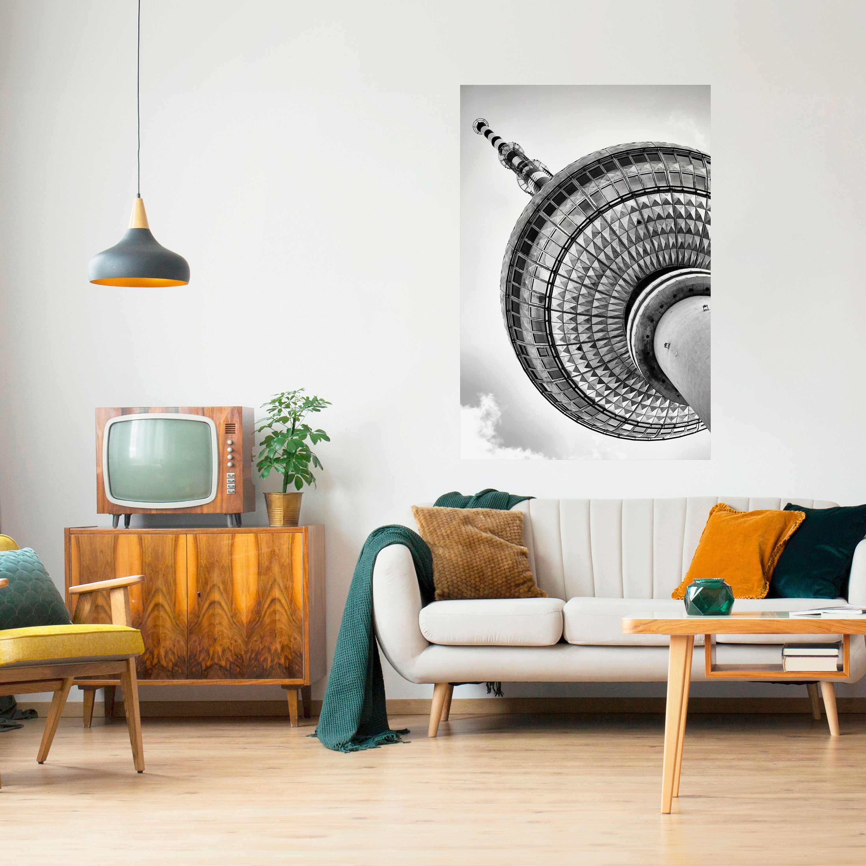 Vertikales Poster „BERLINER FERNSEHTURM“ zum Abziehen und Aufkleben