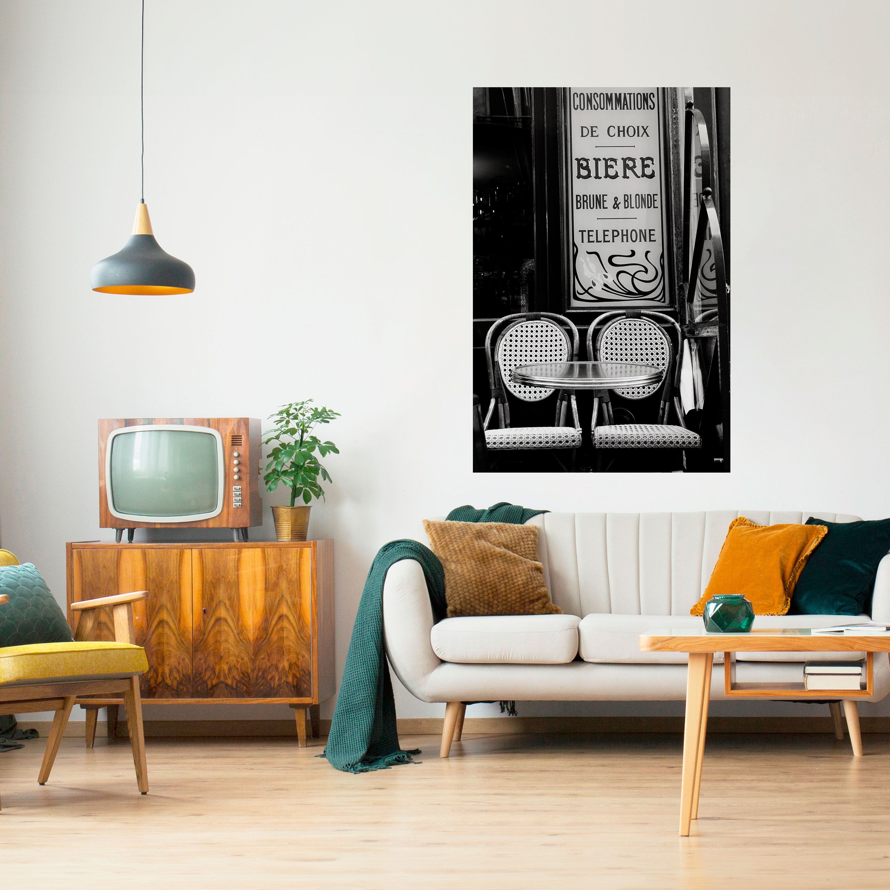 BISTRO VIBRATIONS Vertikales Poster zum Abziehen und Aufkleben