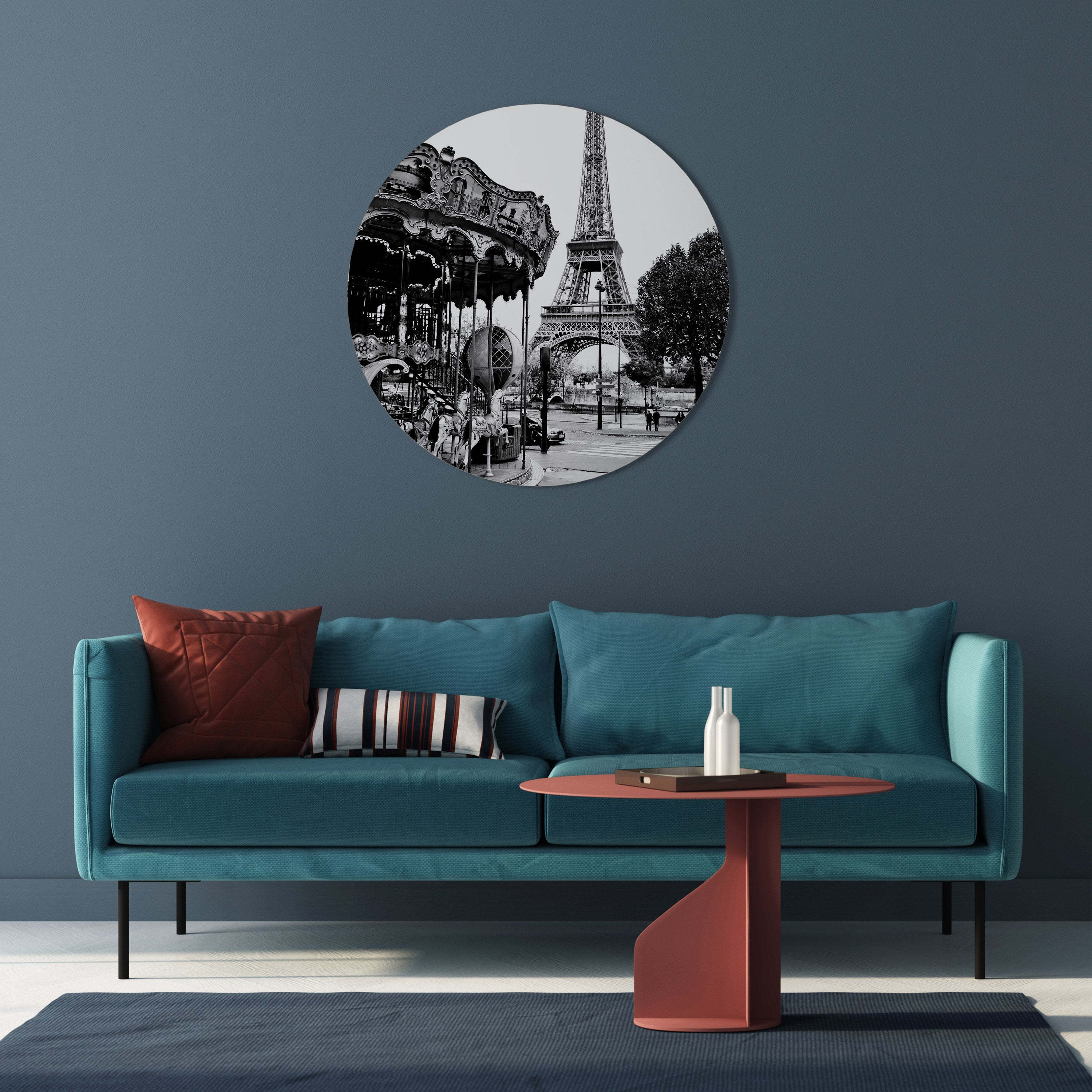 CHARMS OF THE CITY Runde Wanddekoration Ø 69 cm