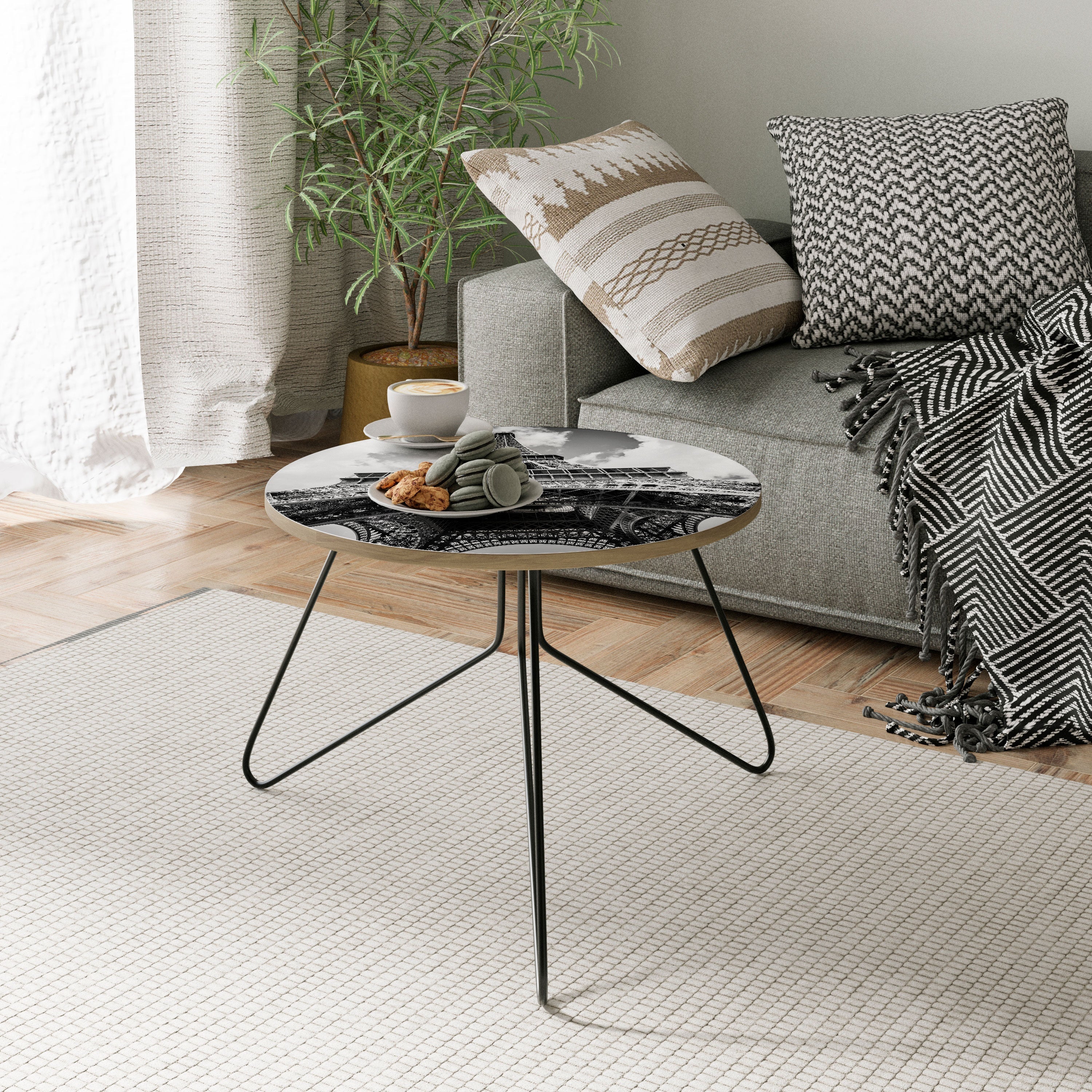 ZEITLOSER Couchtisch EIFFELPERSPEKTIVE 60