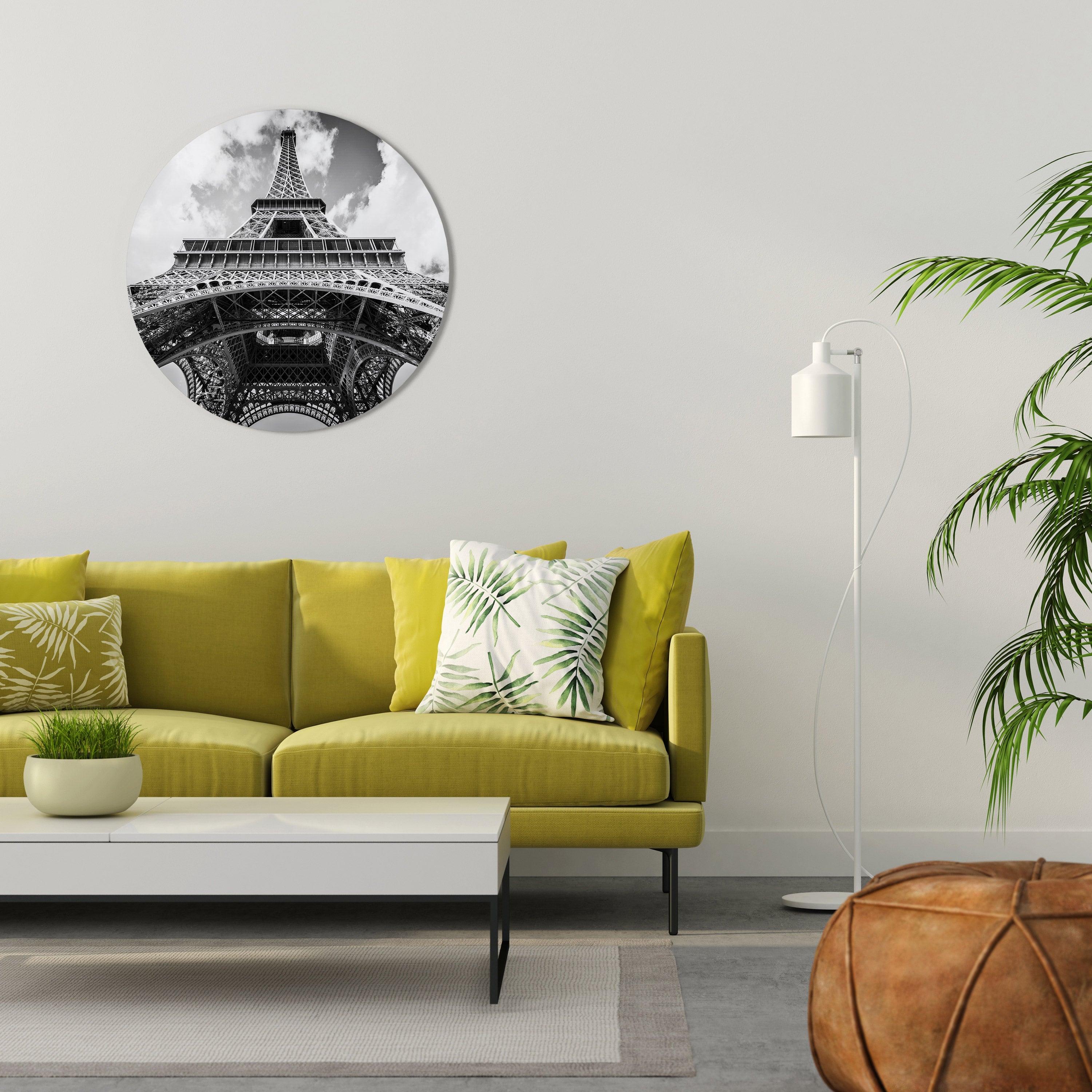 TIMELESS EIFFEL PERSPECTIVE Runde Wanddekoration Ø 69 cm