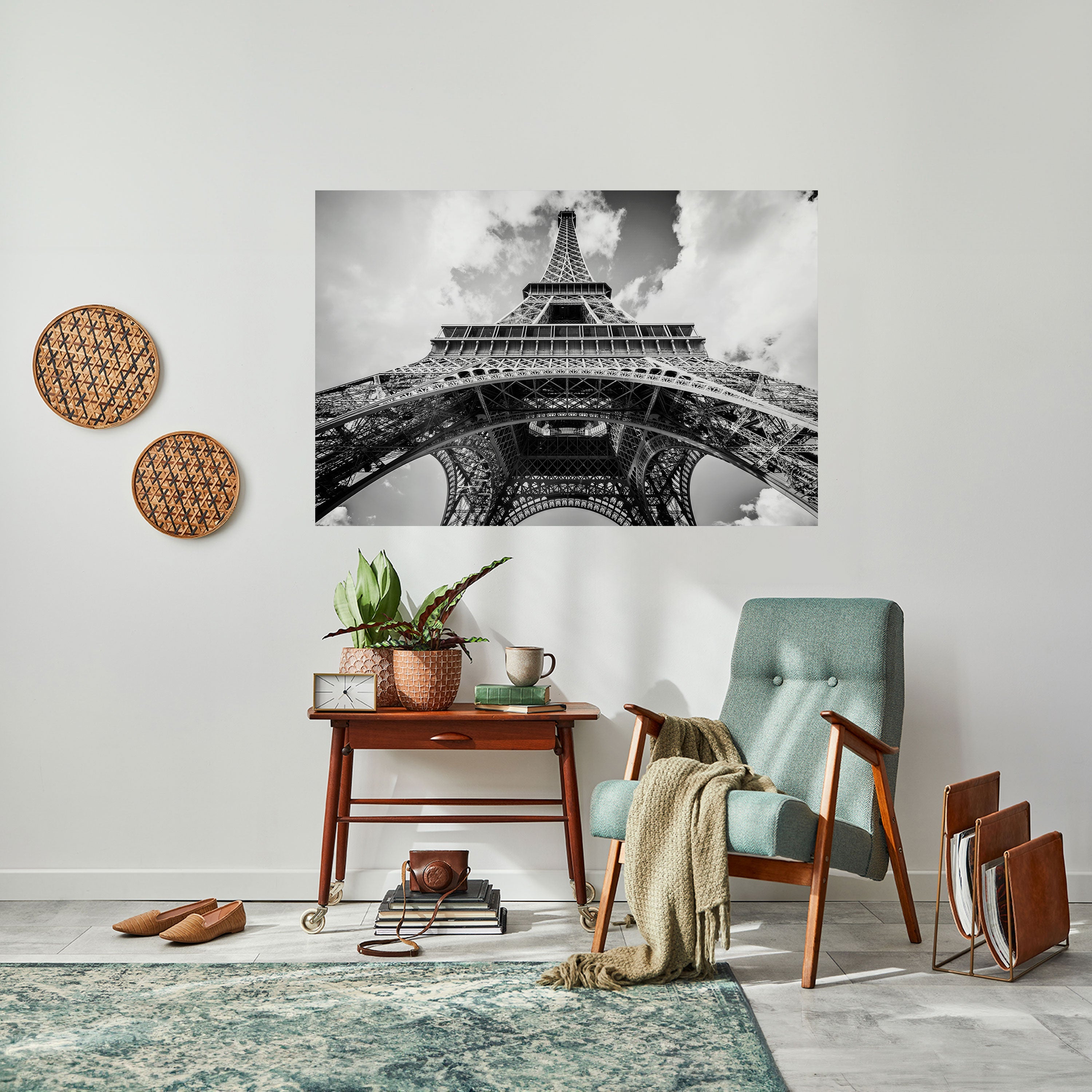 ZEITLOSE EIFFELPERSPEKTIVE Horizontales Poster zum Abziehen und Aufkleben