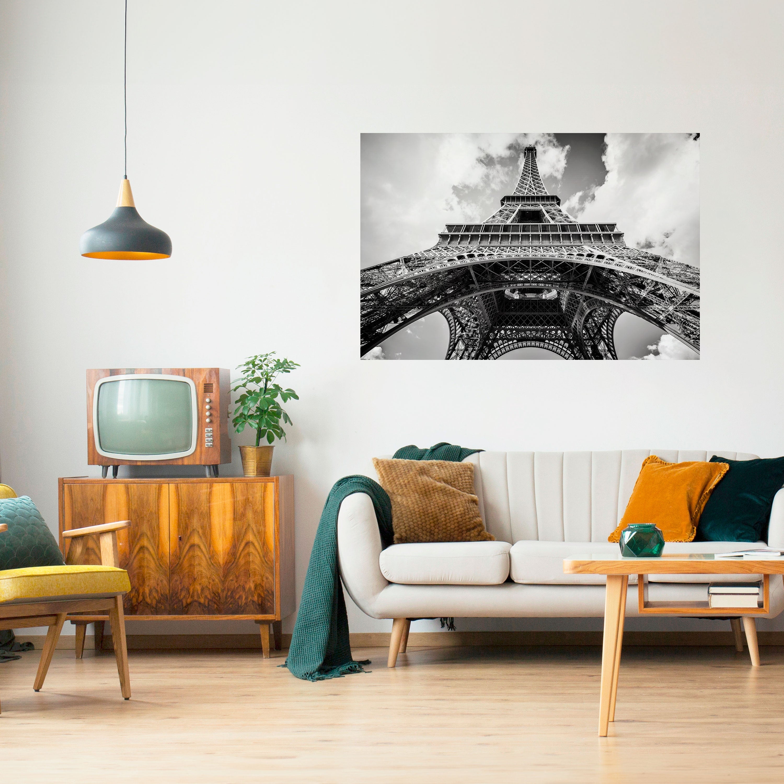 ZEITLOSE EIFFELPERSPEKTIVE Horizontales Poster zum Abziehen und Aufkleben