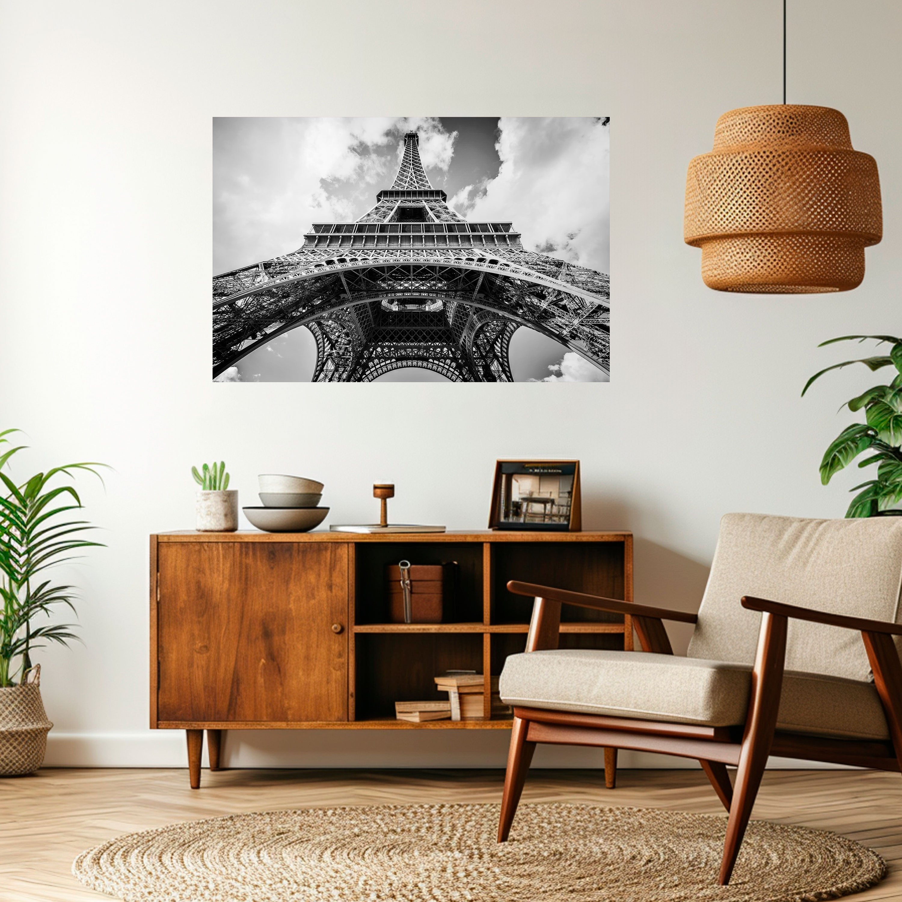 ZEITLOSE EIFFELPERSPEKTIVE Horizontales Poster zum Abziehen und Aufkleben