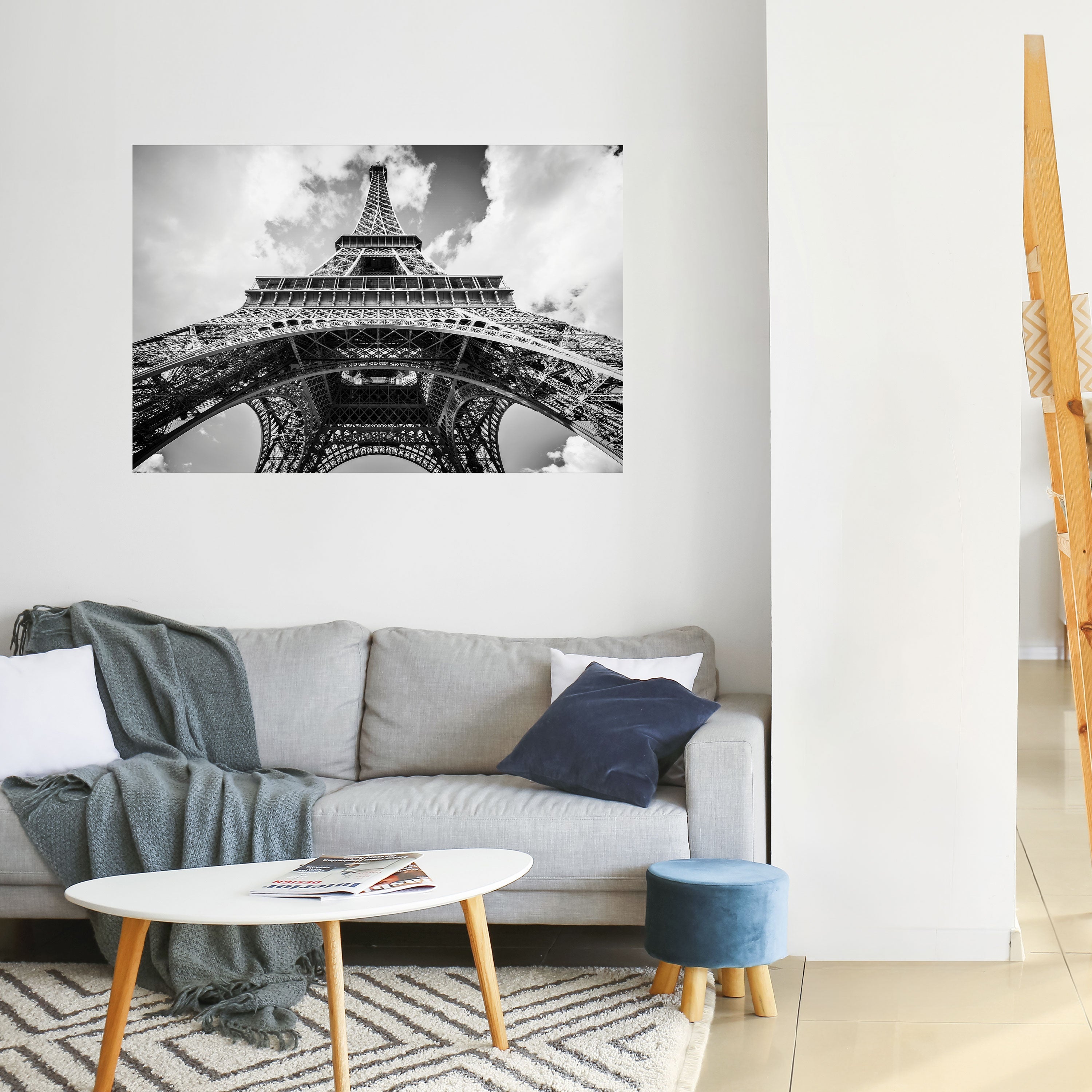 ZEITLOSE EIFFELPERSPEKTIVE Horizontales Poster zum Abziehen und Aufkleben