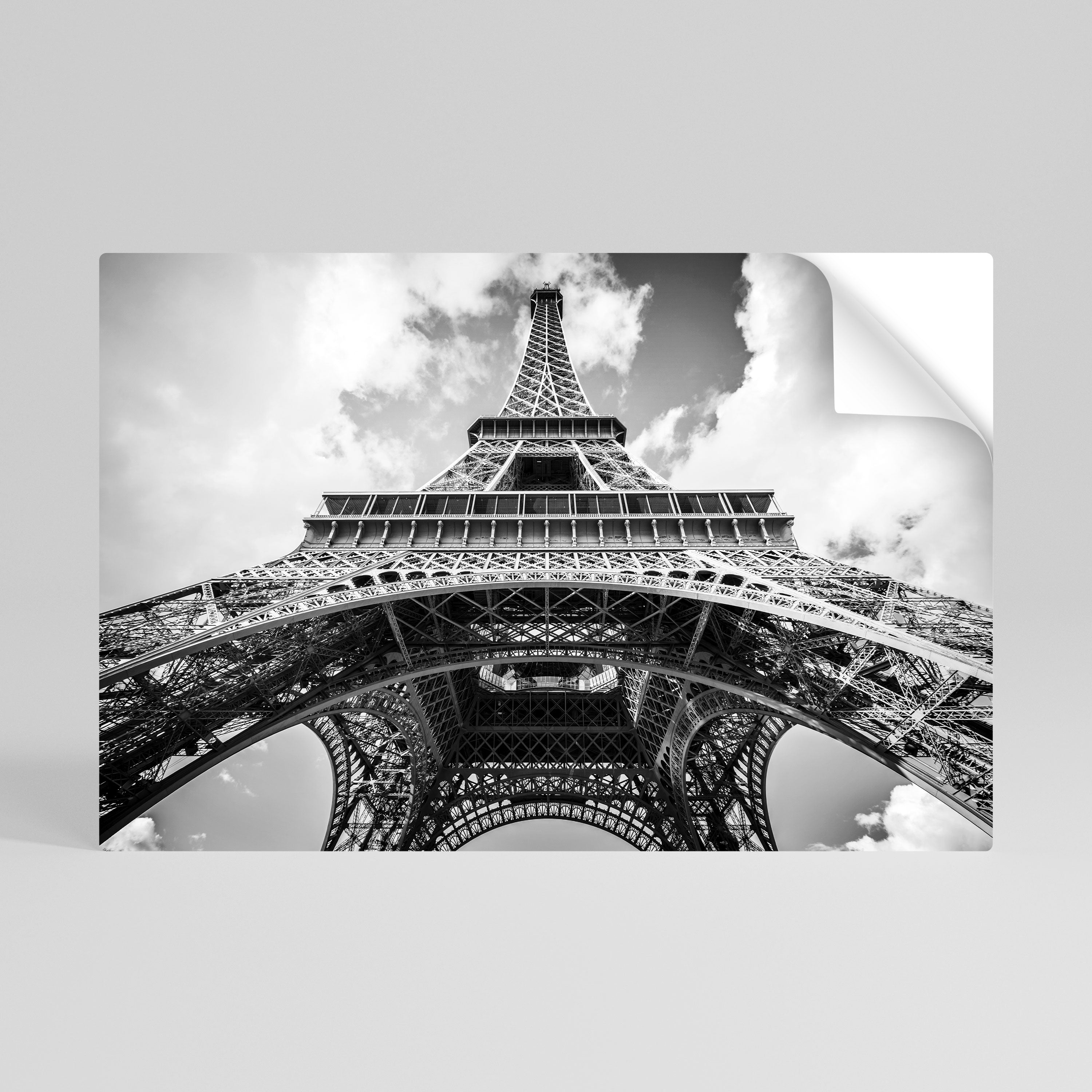 ZEITLOSE EIFFELPERSPEKTIVE Horizontales Poster zum Abziehen und Aufkleben
