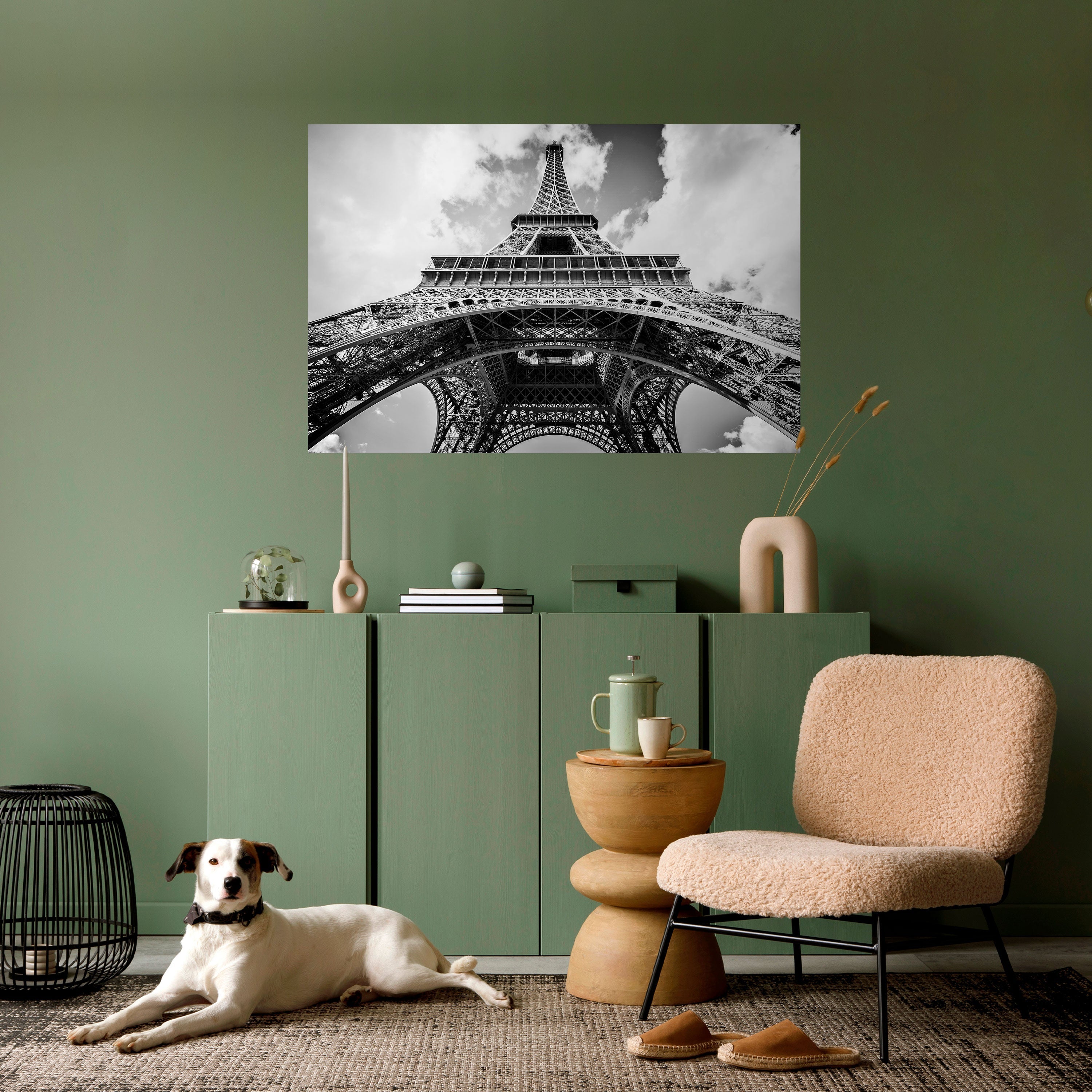 ZEITLOSE EIFFELPERSPEKTIVE Horizontales Poster zum Abziehen und Aufkleben