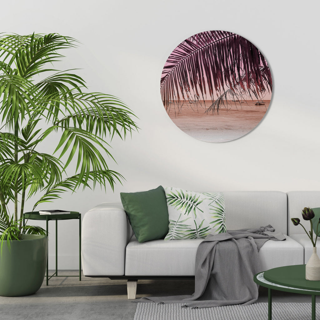 TROPICAL WHISPERS Runde Wanddekoration Ø 69 cm