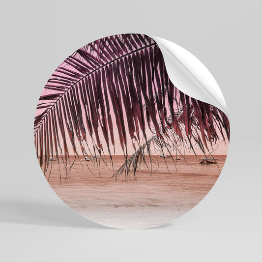 TROPICAL WHISPERS Runder Wandsticker zum Abziehen und Aufkleben
