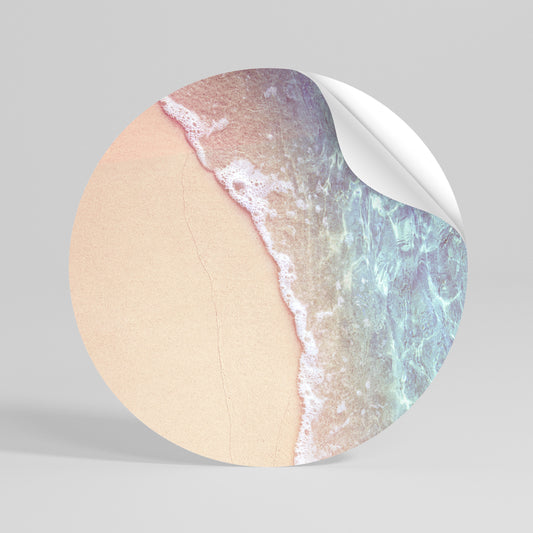 DREAMY SANDSCAPE HUES Runder Wandsticker zum Abziehen und Aufkleben