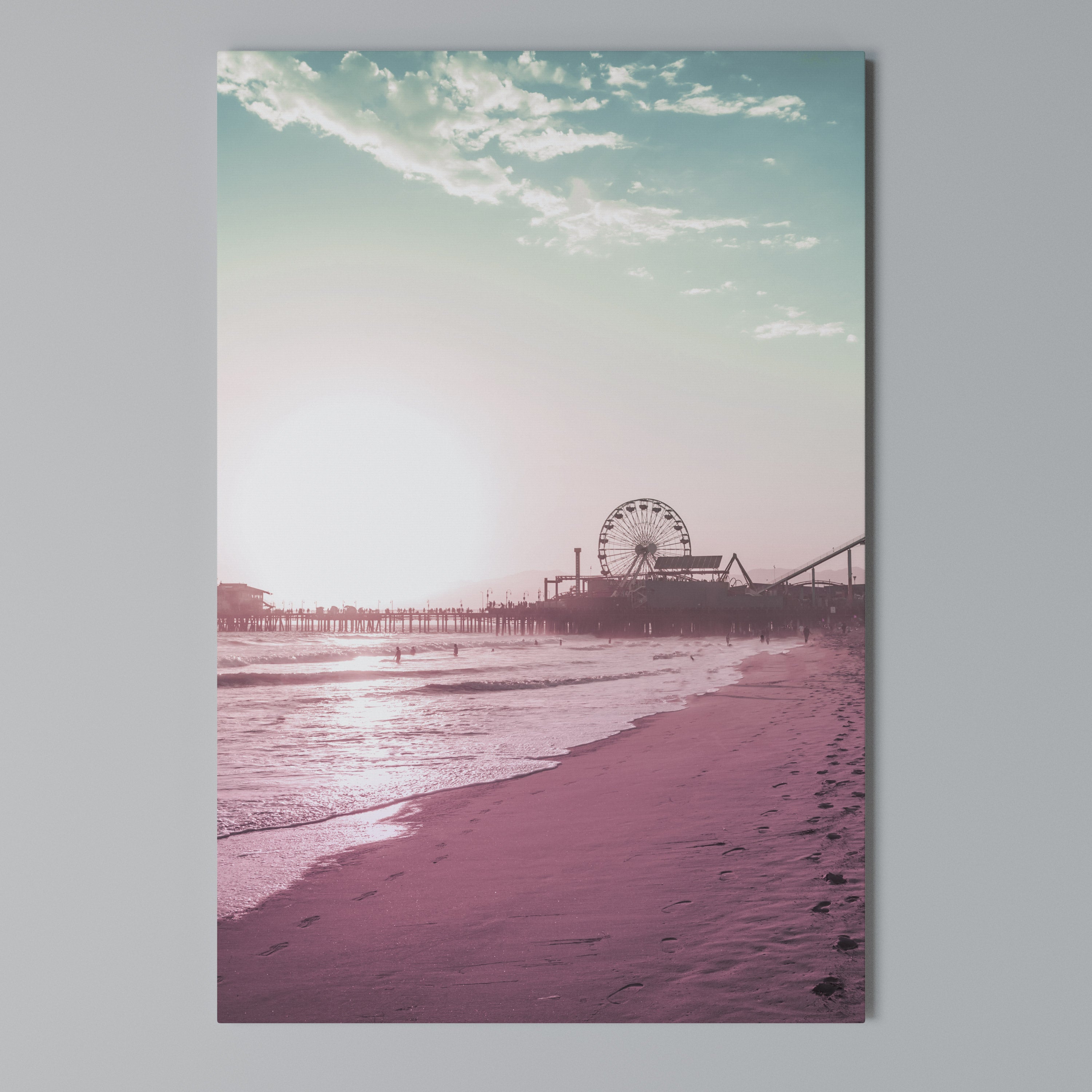 PASTEL COAST VIBES Vertical Canvas Print