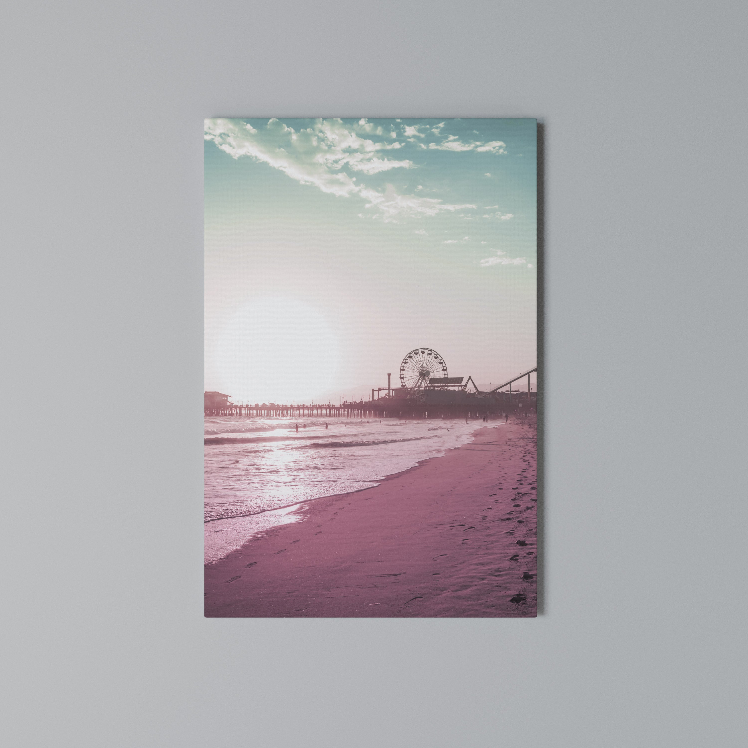 PASTEL COAST VIBES Vertical Canvas Print