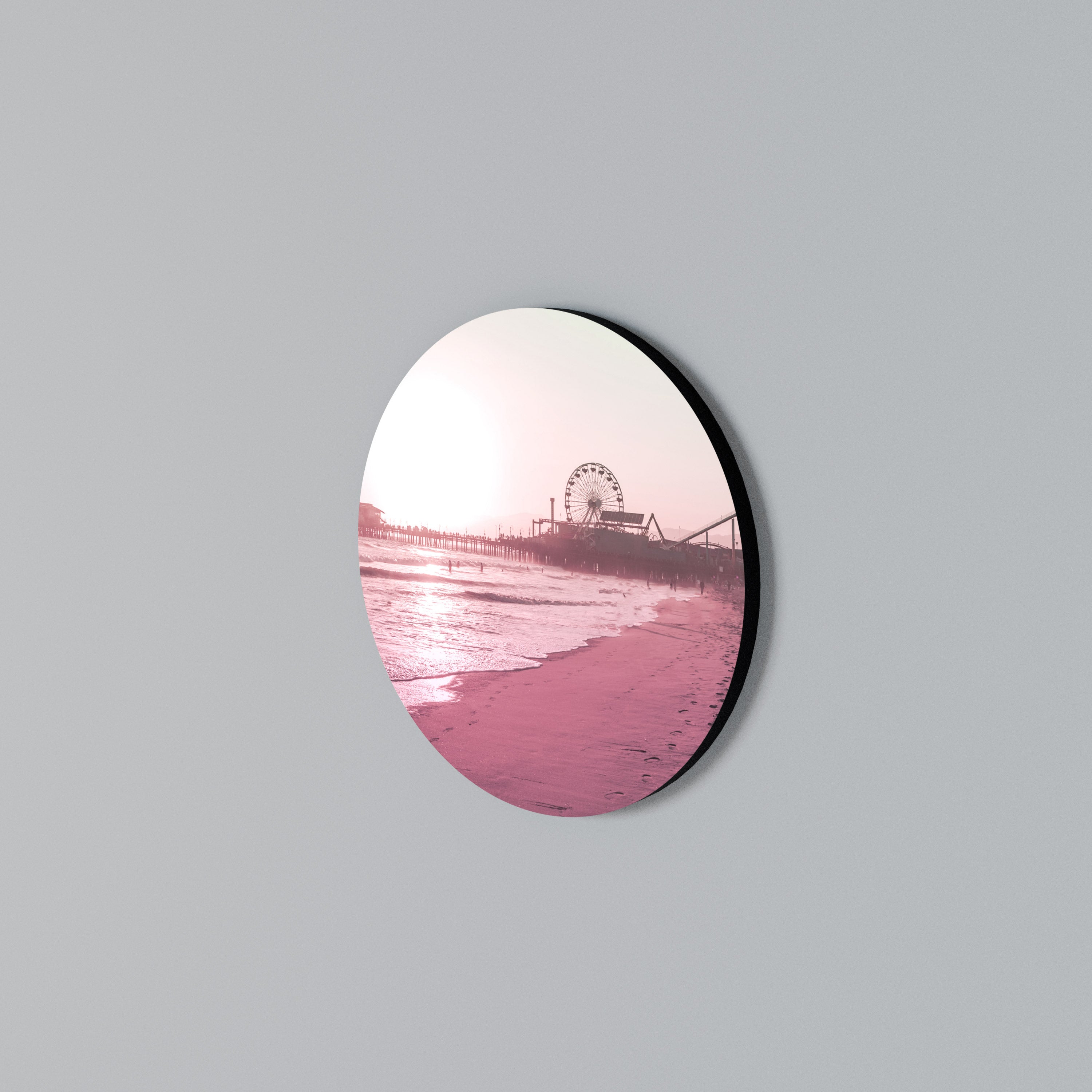 PASTEL COAST VIBES Round Wall Art