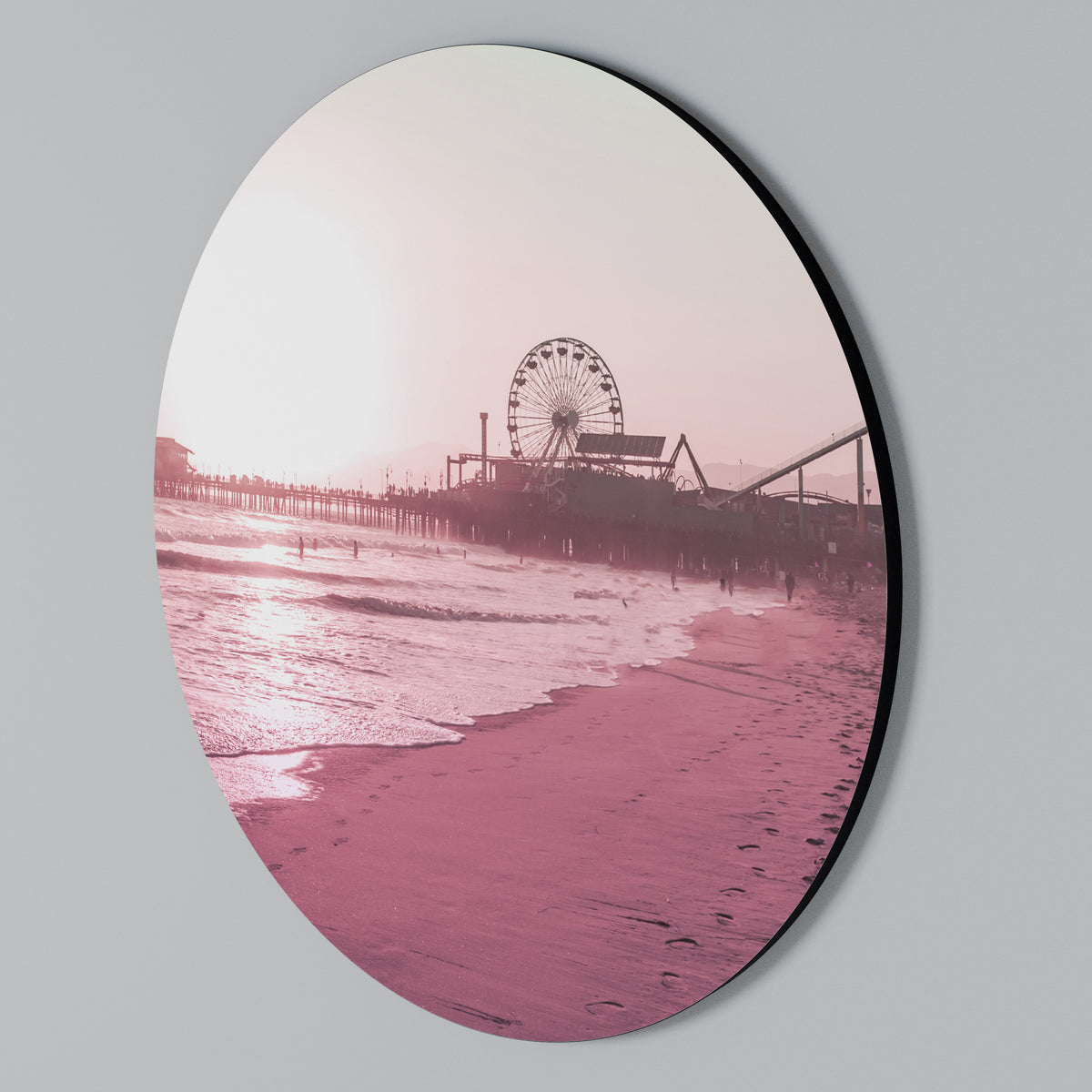 PASTEL COAST VIBES Rundes Wandbild