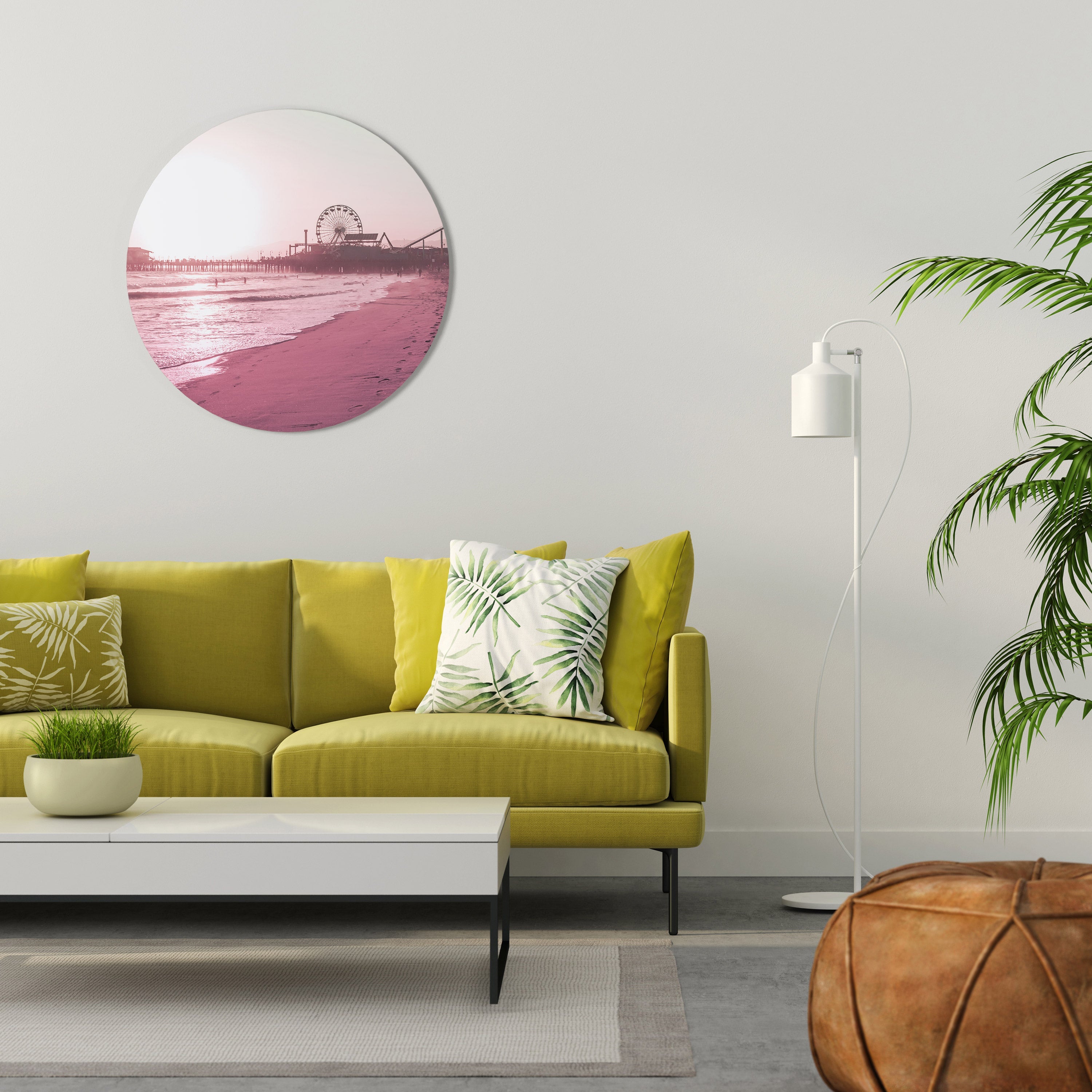 PASTEL COAST VIBES Runde Wanddekoration Ø 69 cm