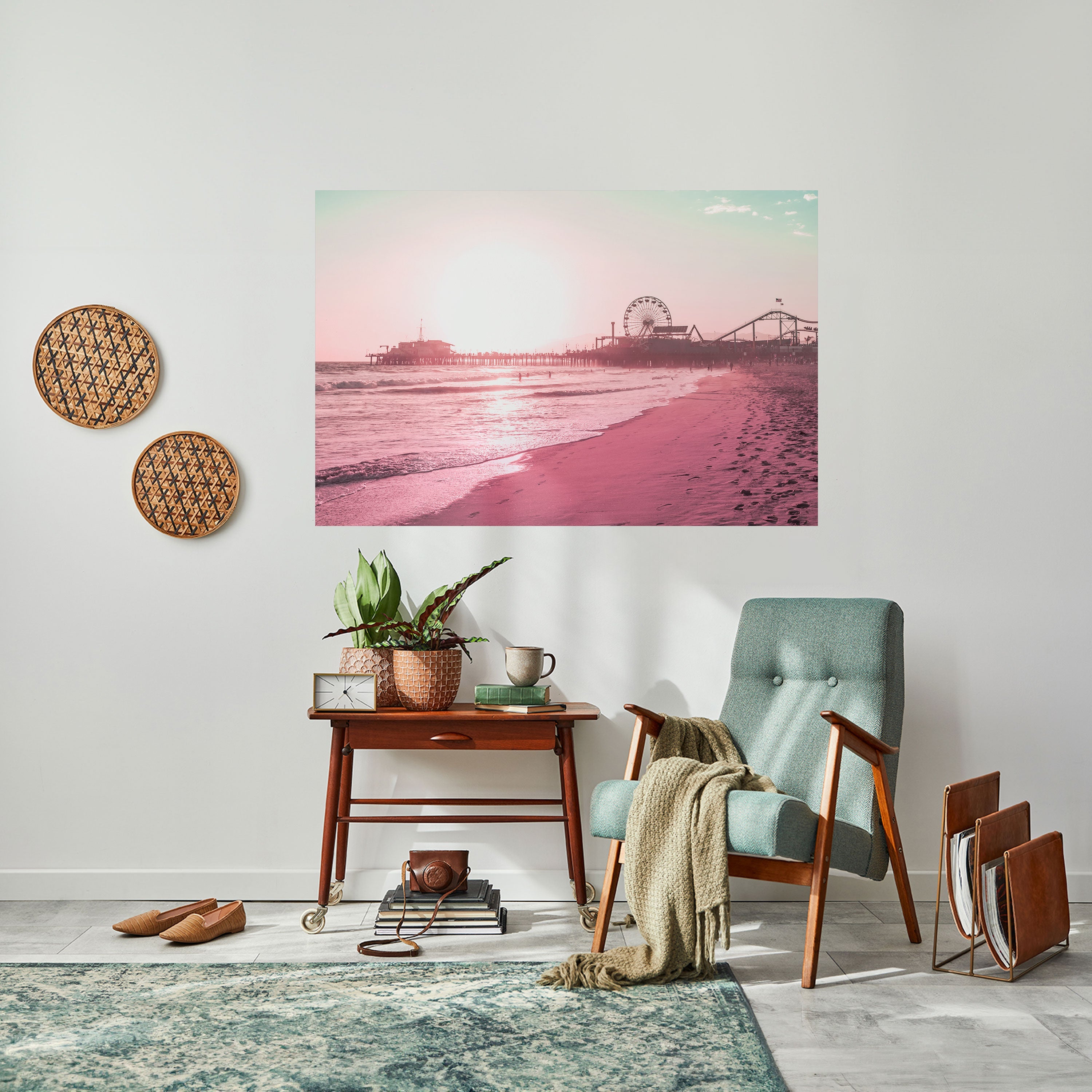 PASTEL COAST VIBES Horizontales Poster zum Abziehen und Aufkleben