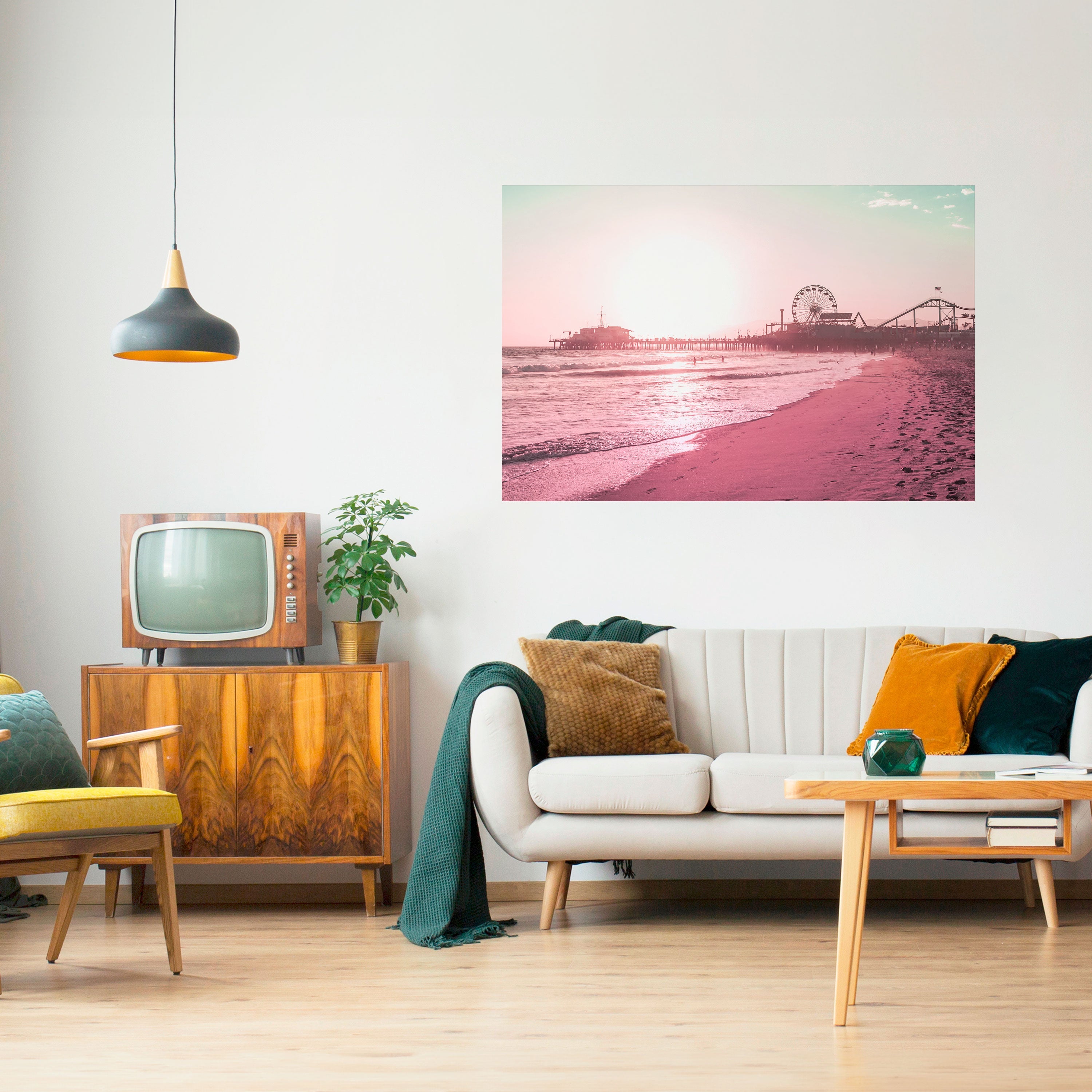 PASTEL COAST VIBES Horizontales Poster zum Abziehen und Aufkleben
