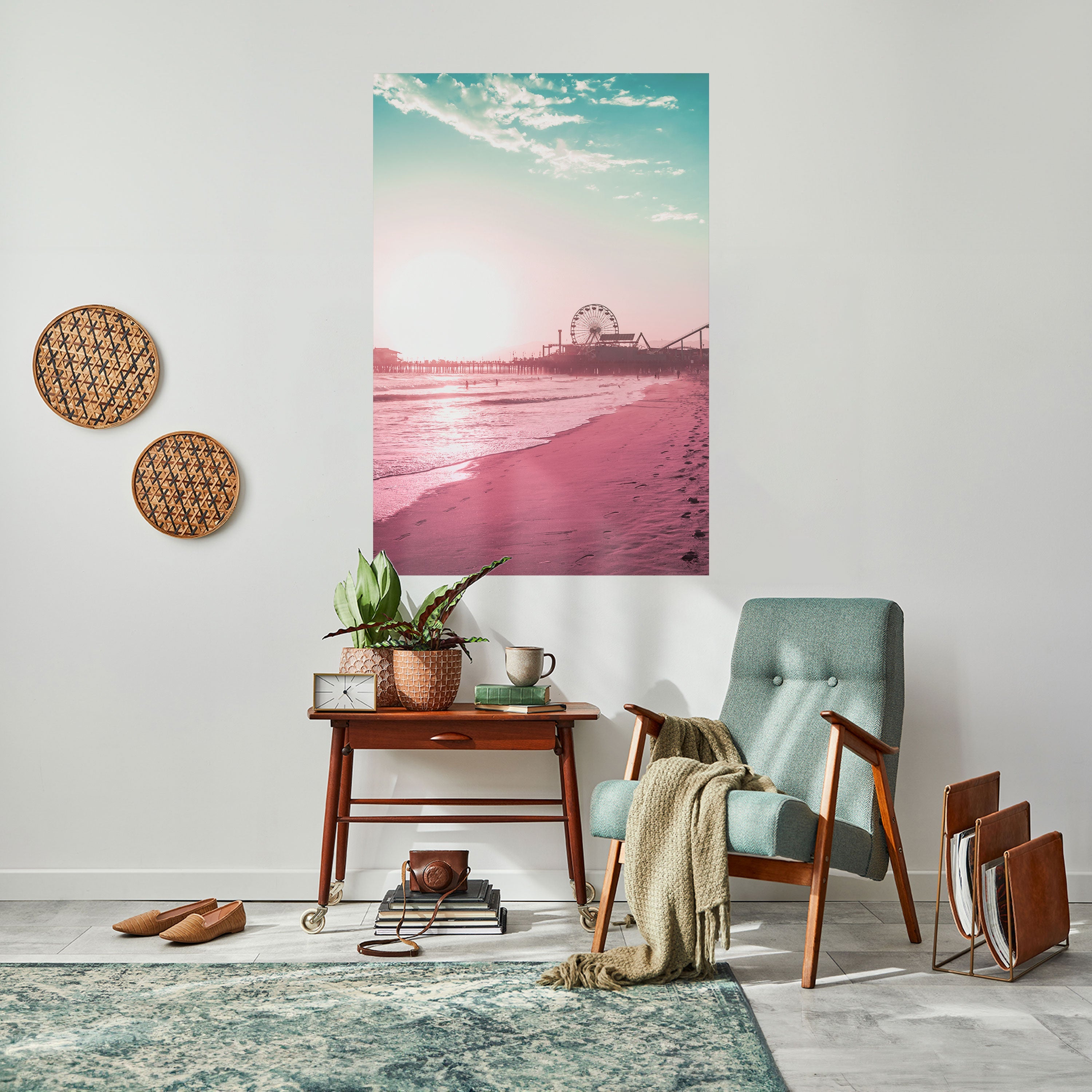 PASTEL COAST VIBES Vertikales Poster zum Abziehen und Aufkleben
